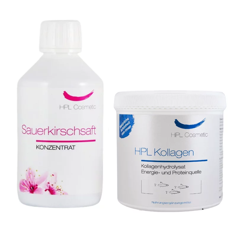 SET Sauerkirschsaft und Kollagen Pulver