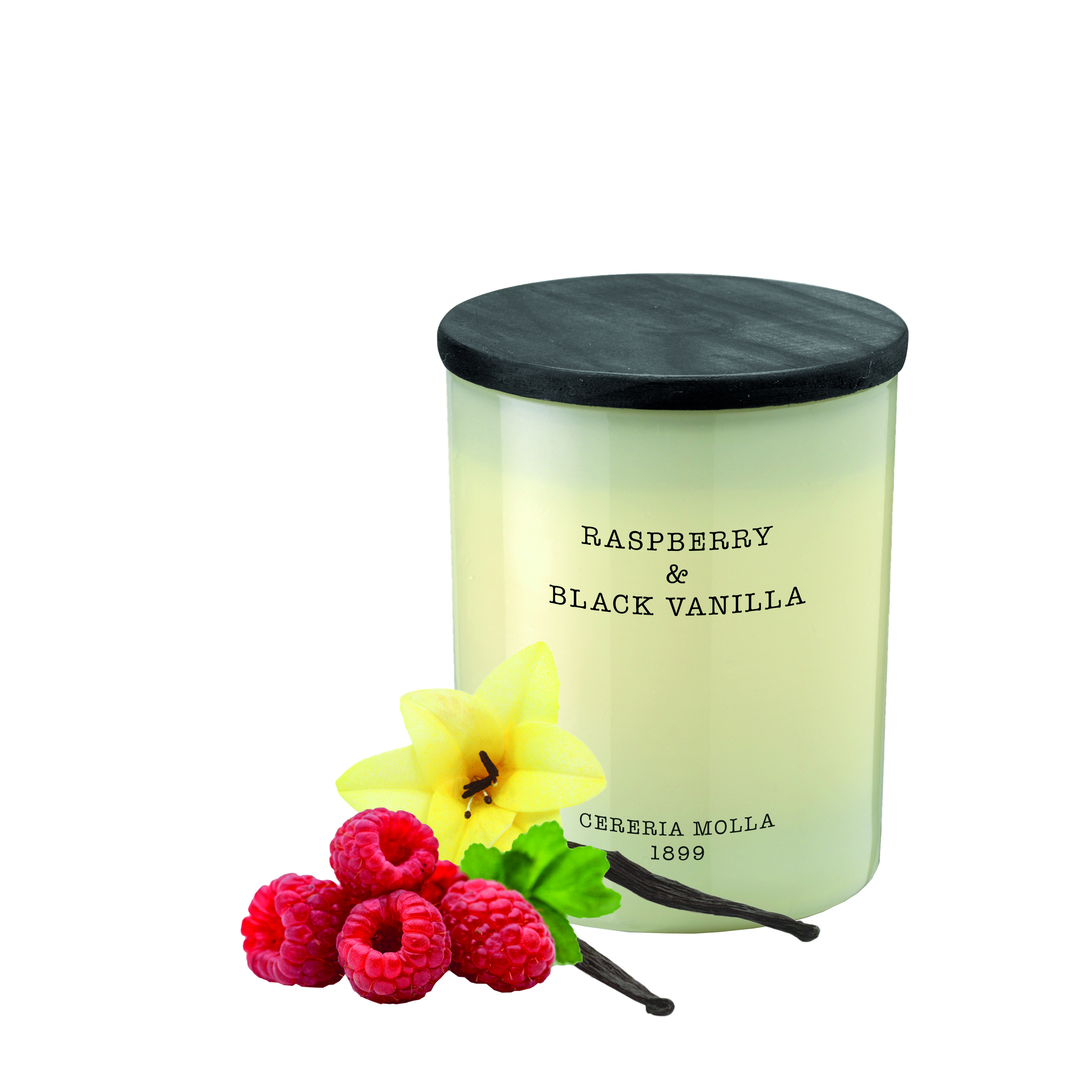 Duftkerze Himbeere & Black Vanilla 
