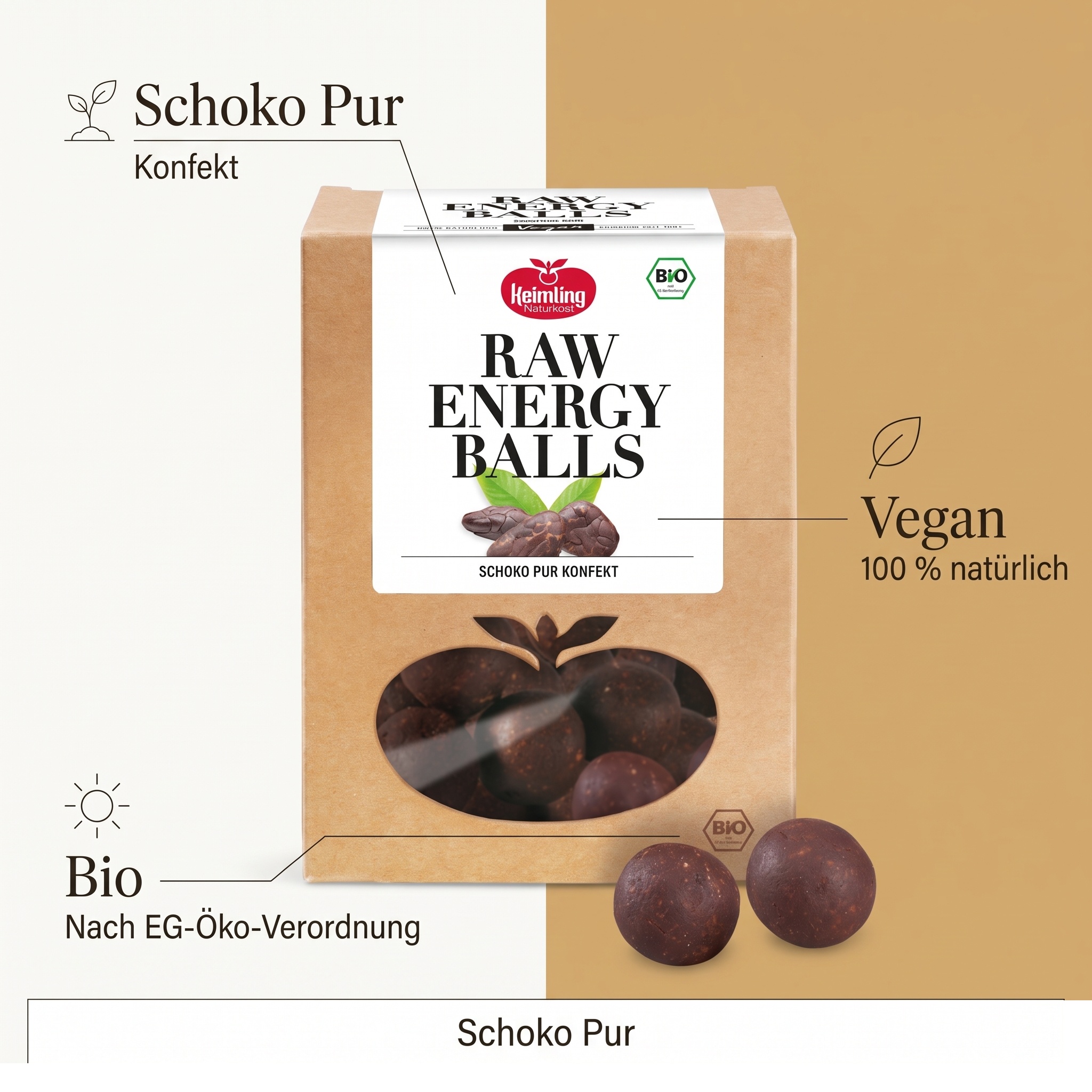 BIO Schoko-Pur Konfekt (Raw Energy Balls)* 