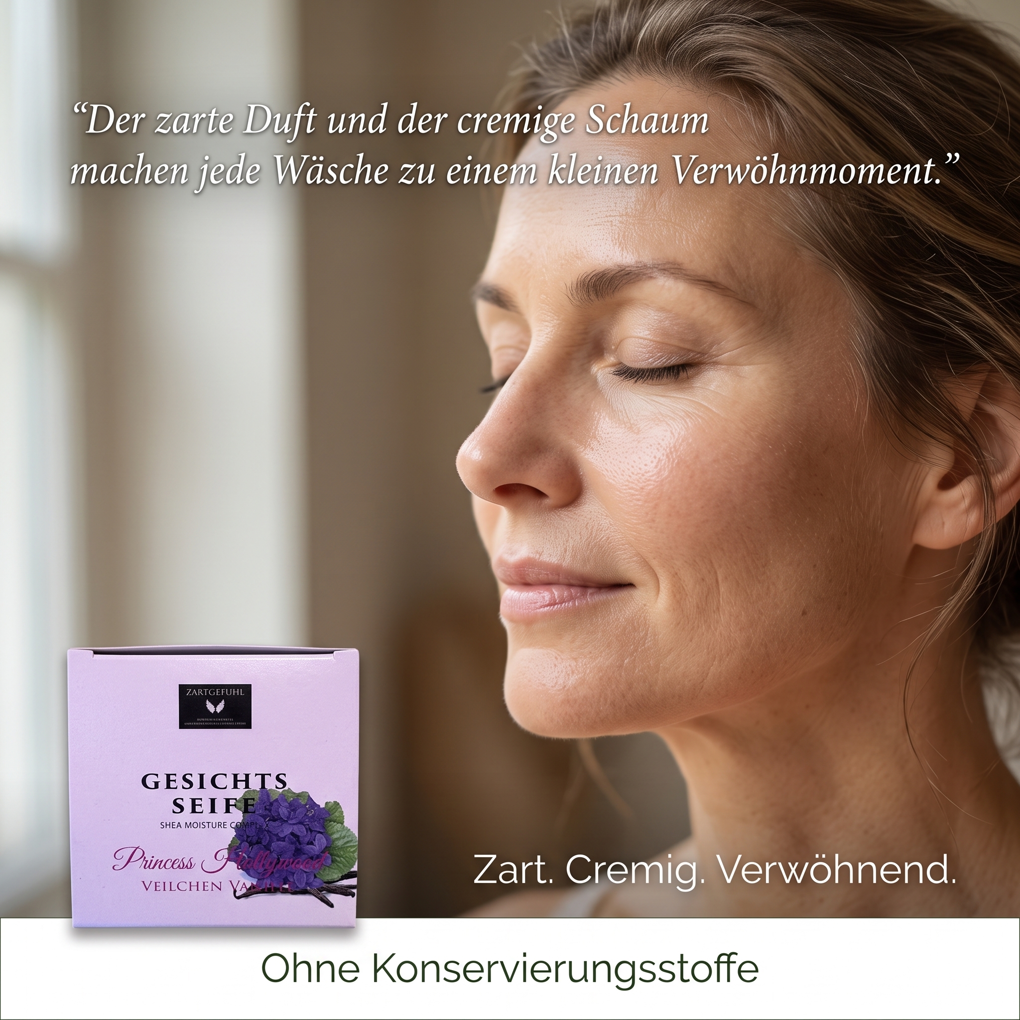 Gesichtsseife Princess Hollywood (Veilchen/Vanille) 