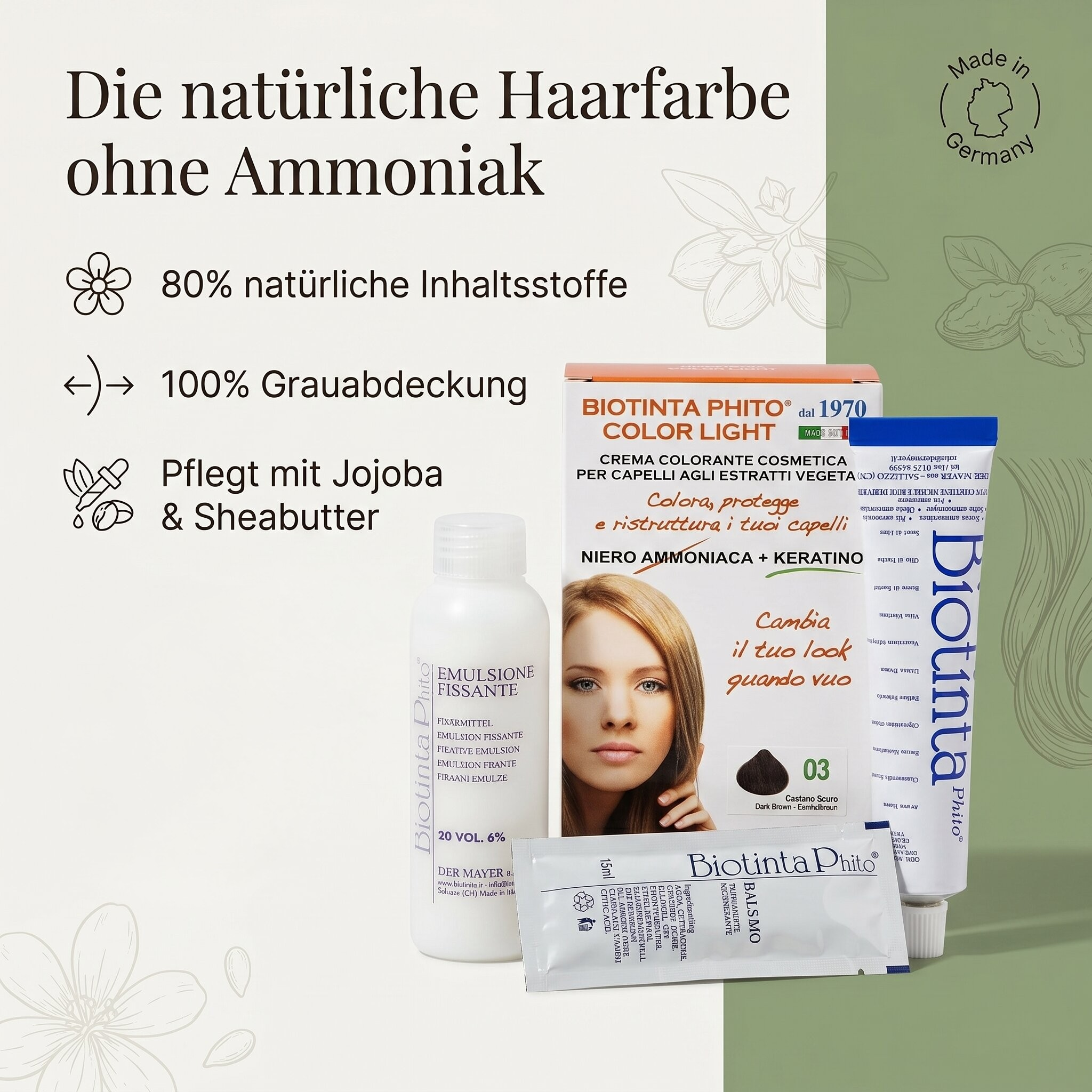 Biotinta mittelbraun Farbe 01 Biotinta mittelbraun Farbe 01