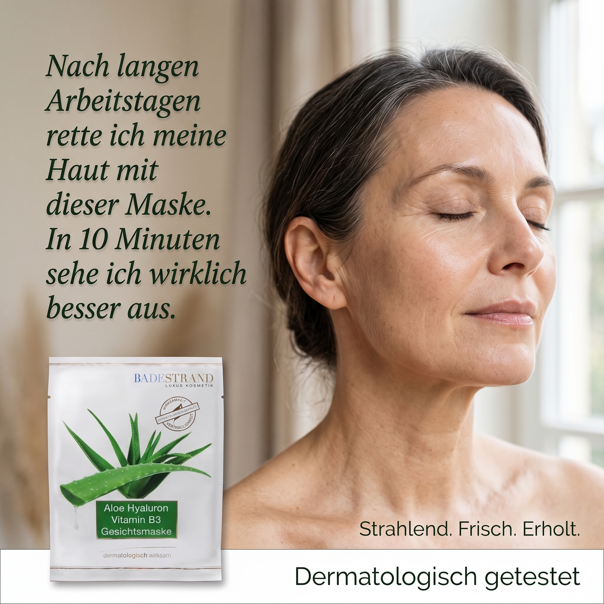 Aloe Hyaluron Vitamin B3 Vliesmaske