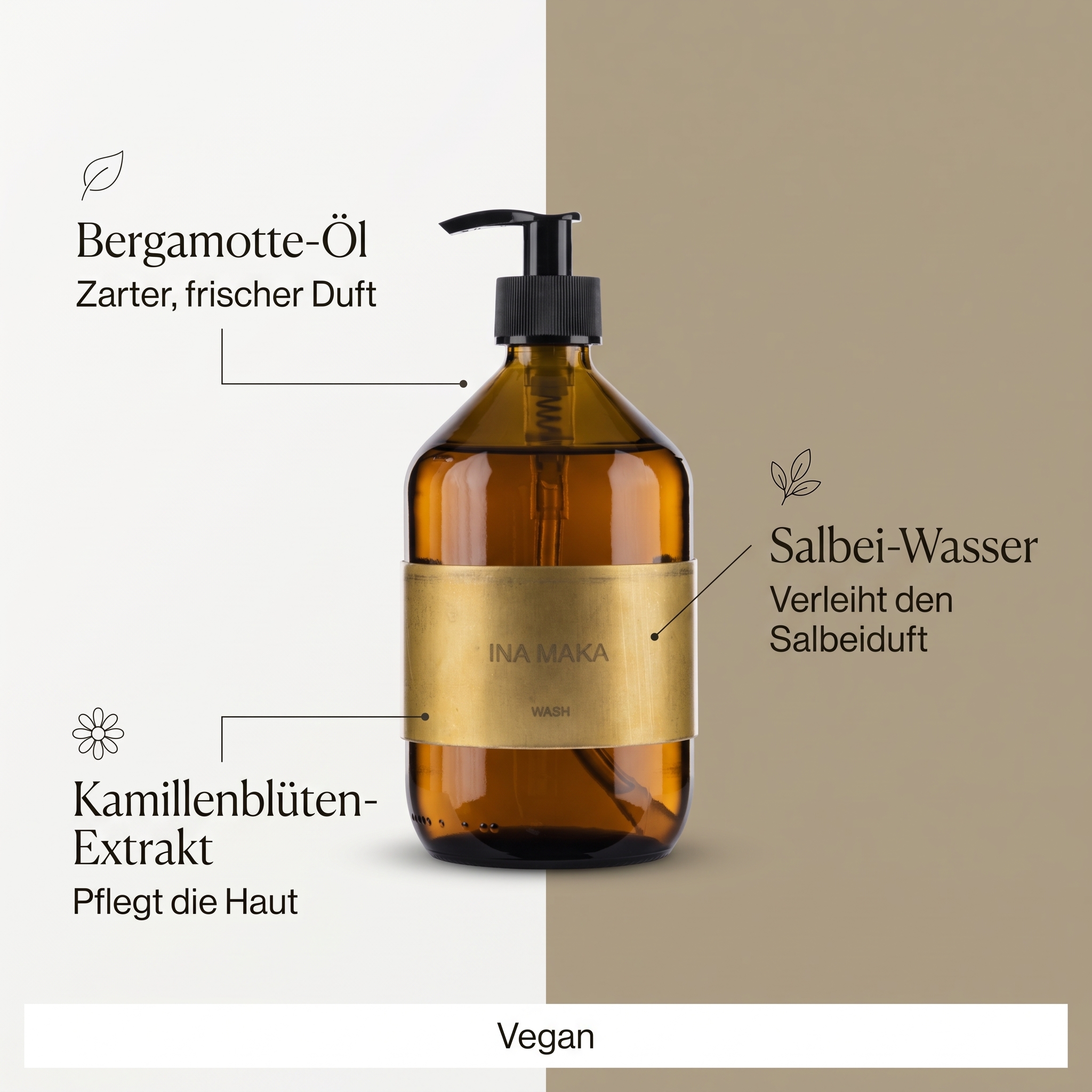 Organic Hair and Bodywash mit Messingmanschette 