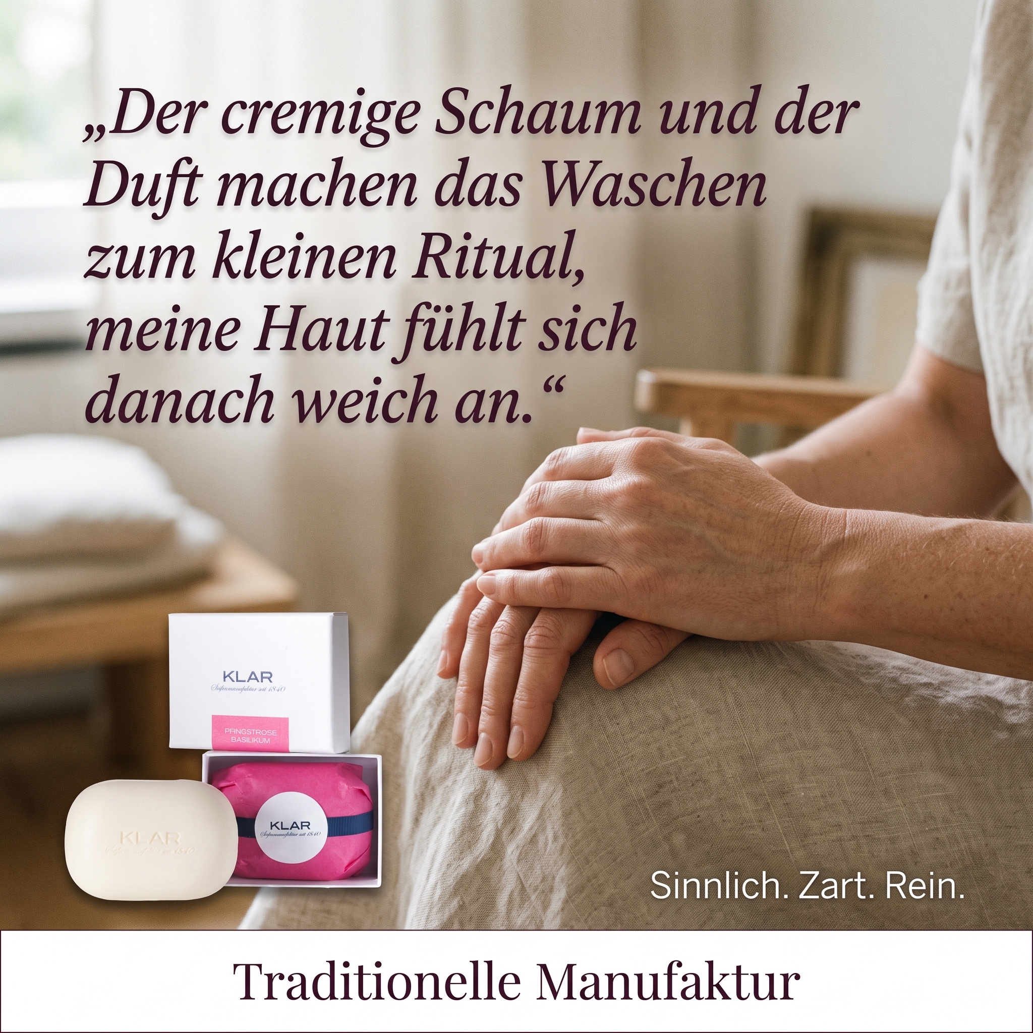 Klar´s Exklusivseife Pfingstrose & Basilikum
