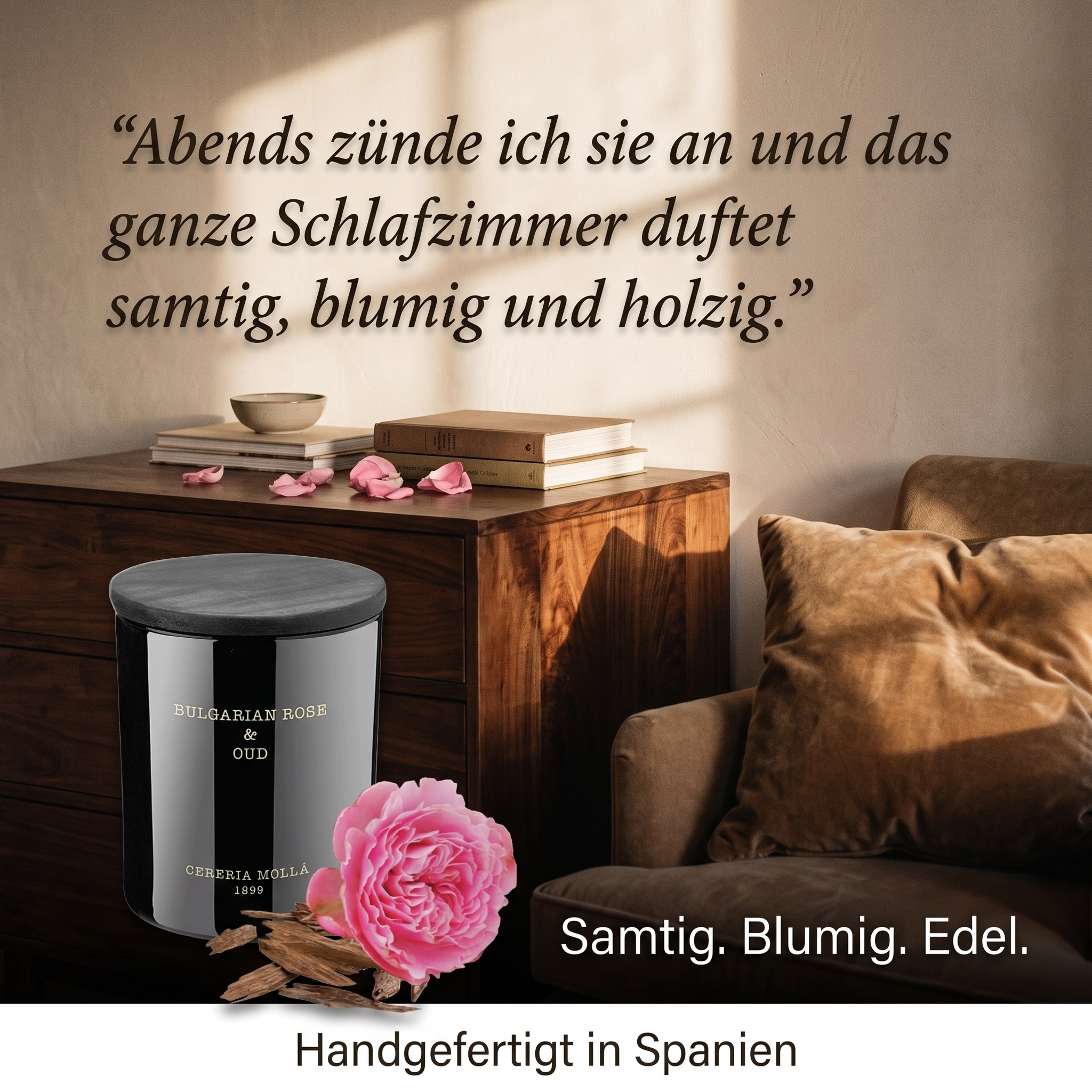 Duftkerze Bulgarische Rose & Oud