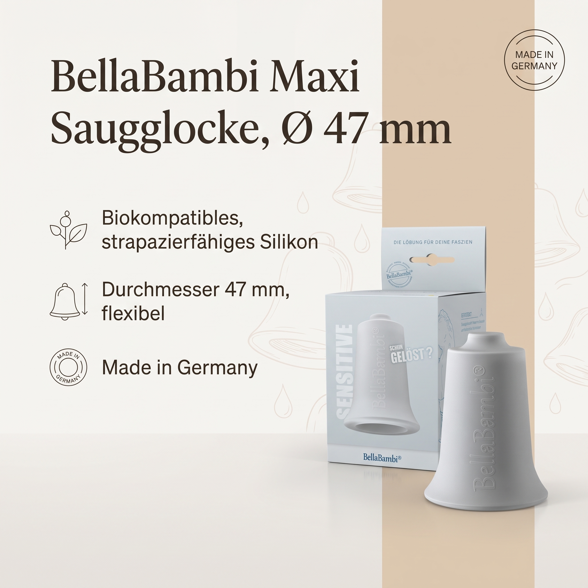Bellabambi maxi SENSITIVE/weiß D=47mm+ Bellabambi maxi SENSITIVE/weiß D=47mm+