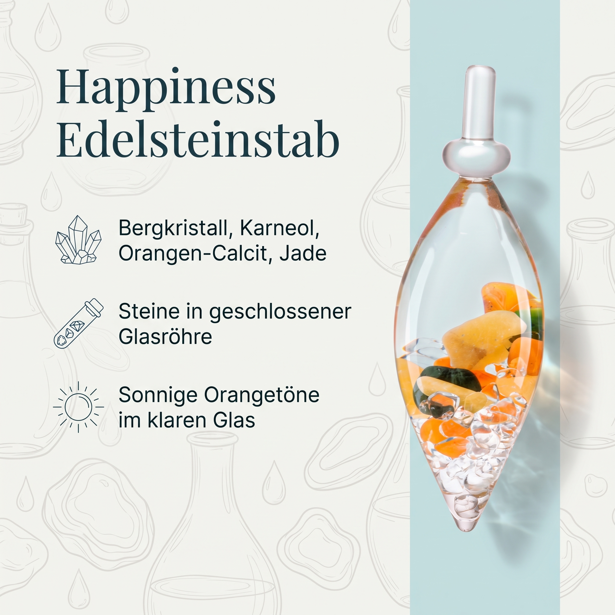 Happiness Glücksmomente Edelsteinstab 