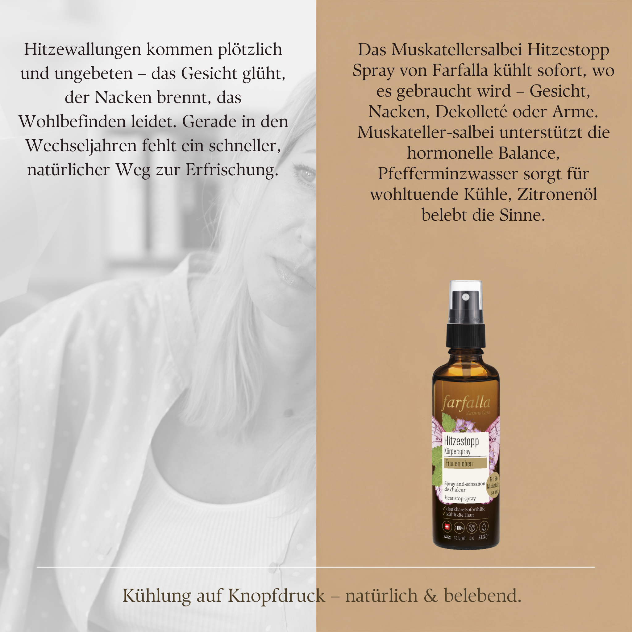 Frauenleben Muskatellersalbei Hitzestopp Spray Frauenleben Muskatellersalbei Hitzestopp Spray