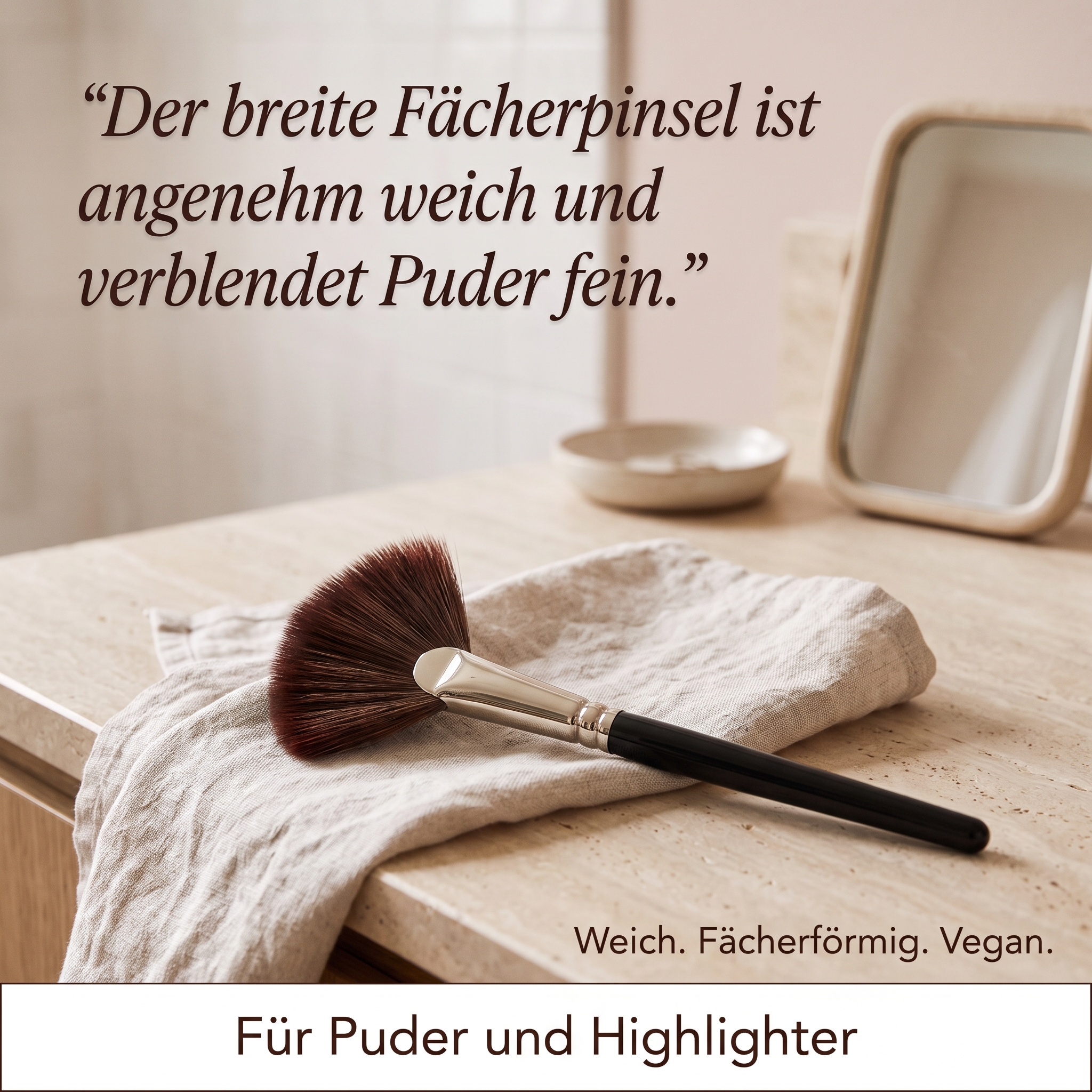 Fächerpinsel, synthetisches Fehhaar Fächerpinsel, synthetisches Fehhaar