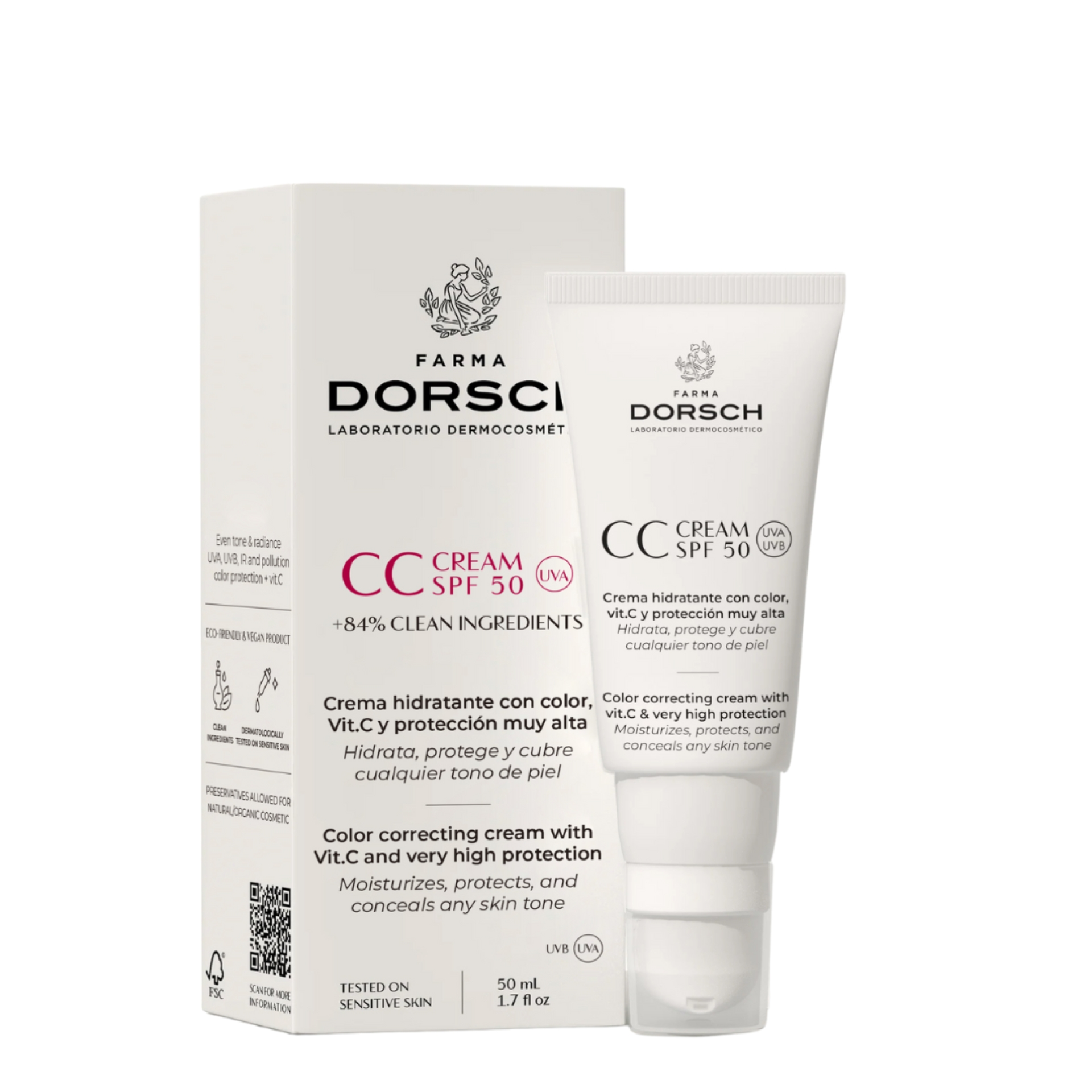 Getönte Gesichtscreme SPF 50 CC Cream Getönte Gesichtscreme SPF 50 CC Cream