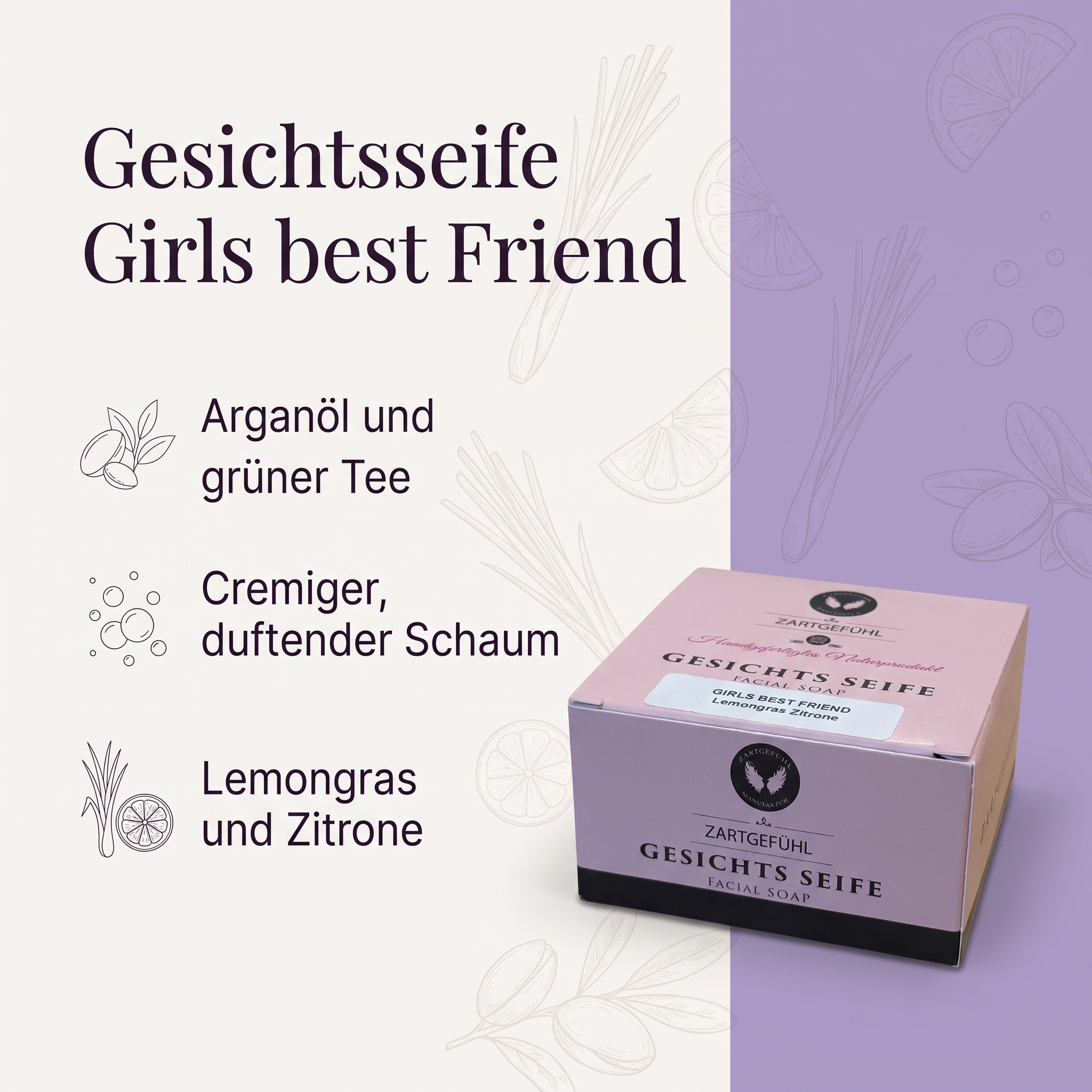 Gesichtsseife Girls best Friend (Lemongras/Zitrone)