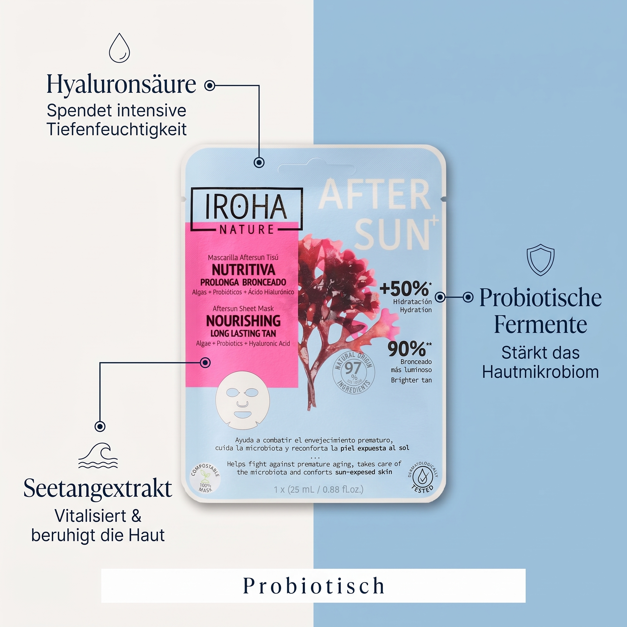 IROHA Vliesmaske After Sun Nourishing