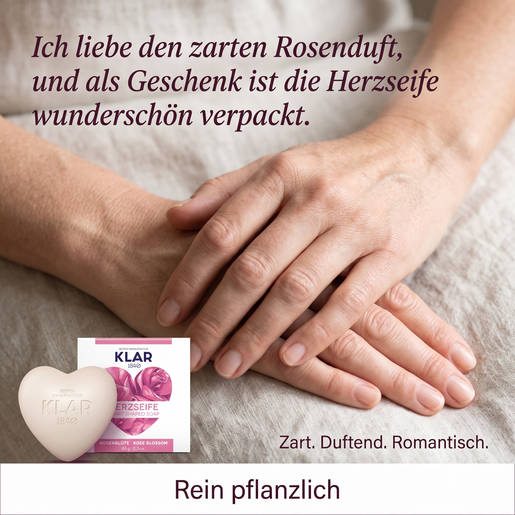 Klar´s Herzseife Rosenblüte
