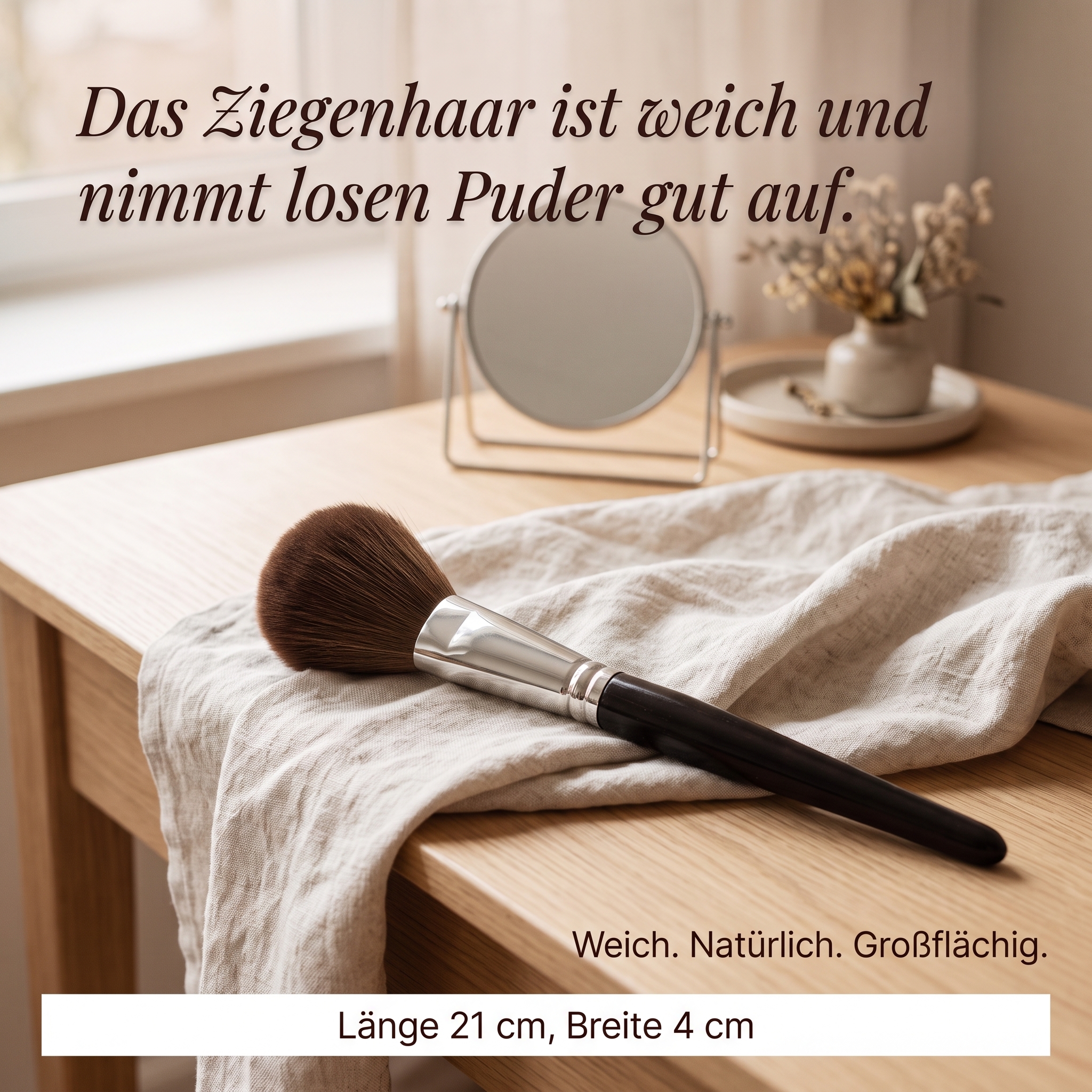 Puderpinsel aus Ziegenhaar Puderpinsel aus Ziegenhaar