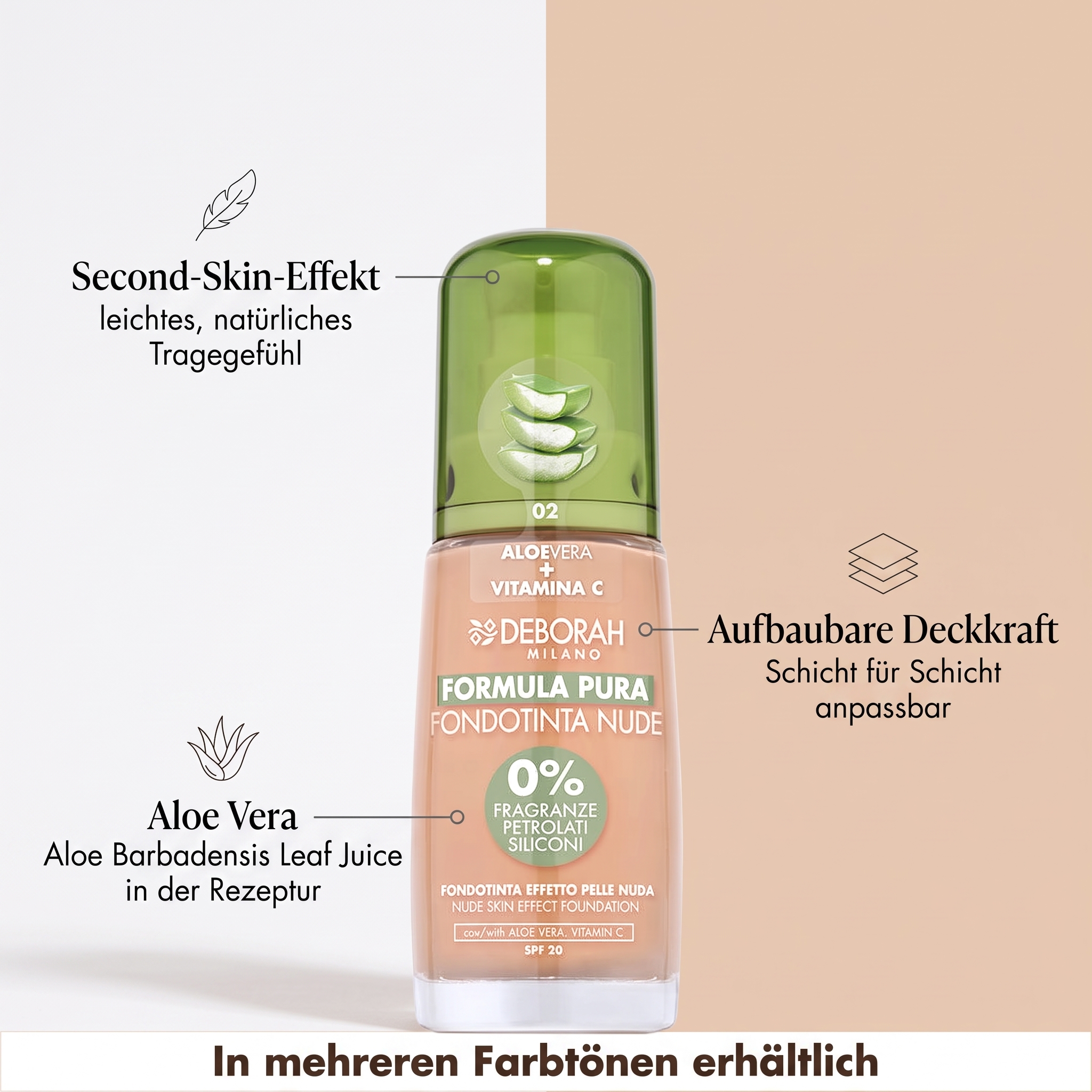 Nude Foundation Bio No. 02 Rose Cream Nude Foundation Bio No. 02 Rose Cream