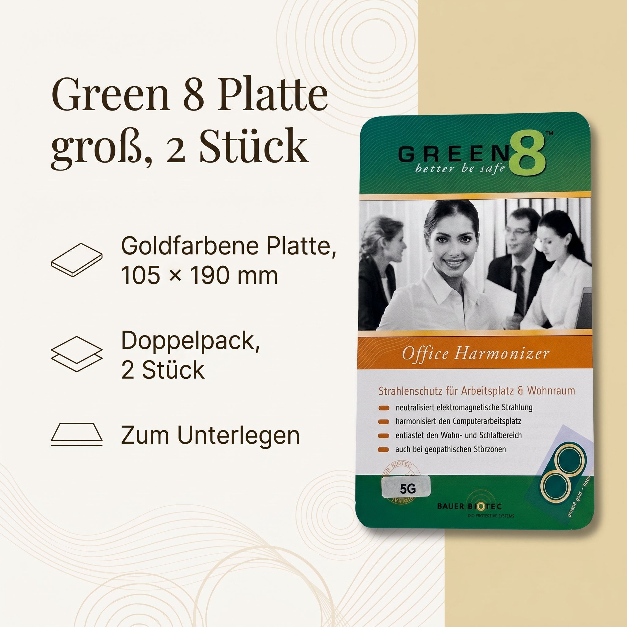 Green 8 Gold - Groß - Office Harmonizer 5G 105x190 mm