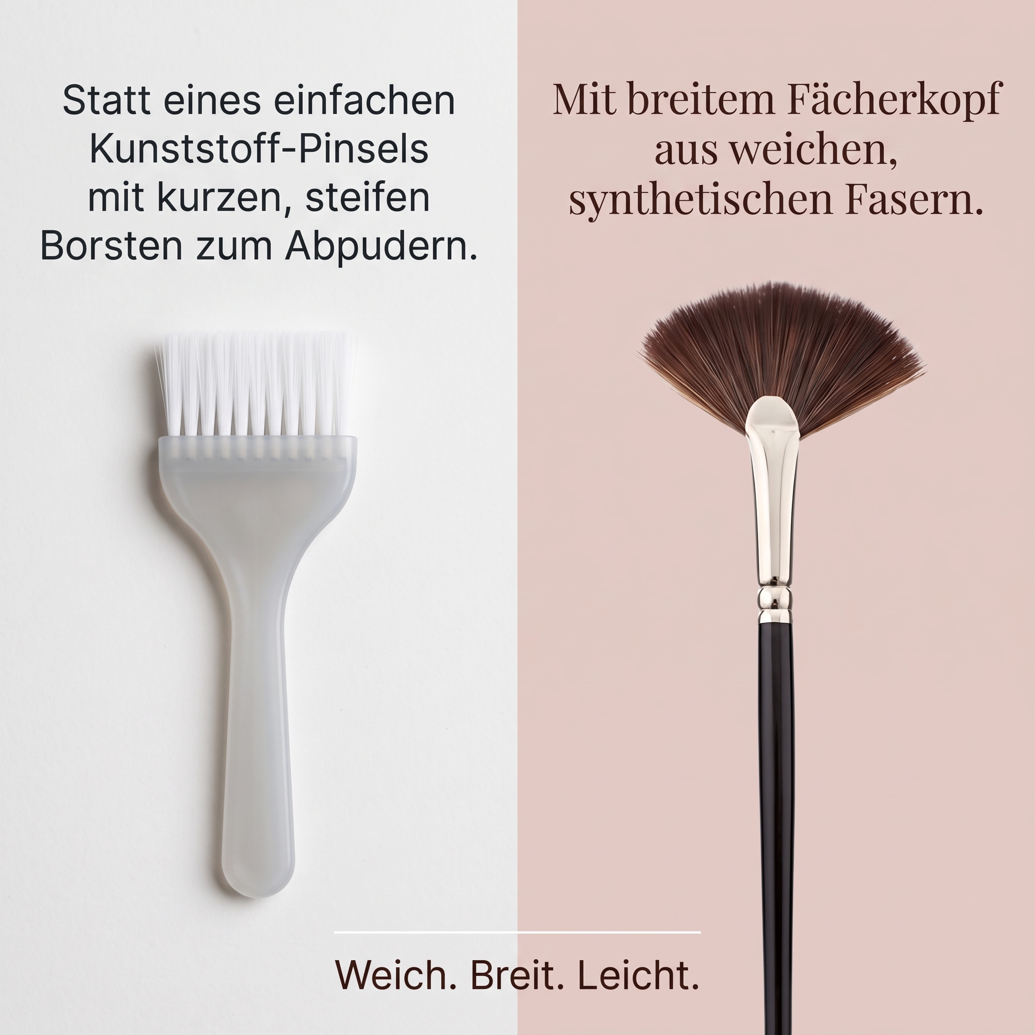 Fächerpinsel, synthetisches Fehhaar Fächerpinsel, synthetisches Fehhaar