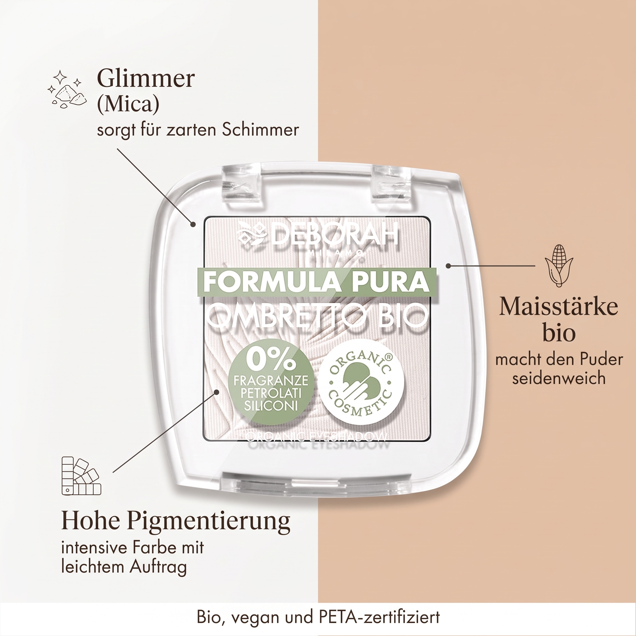 Lidschatten/Eyeshadow Bio No. 01 White Lidschatten/Eyeshadow Bio No. 01 White