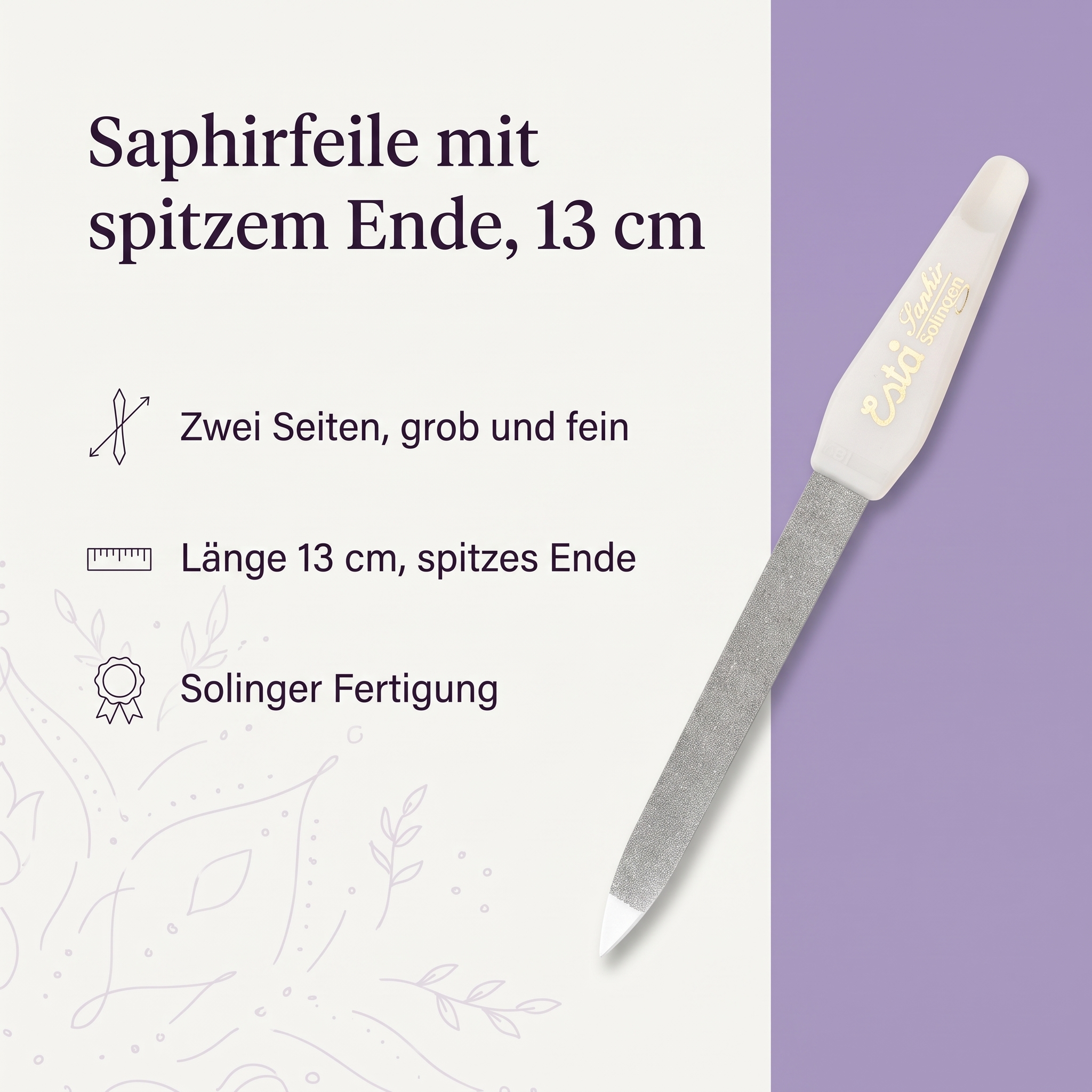 Saphirfeile 13cm spitz Saphirfeile 13cm spitz