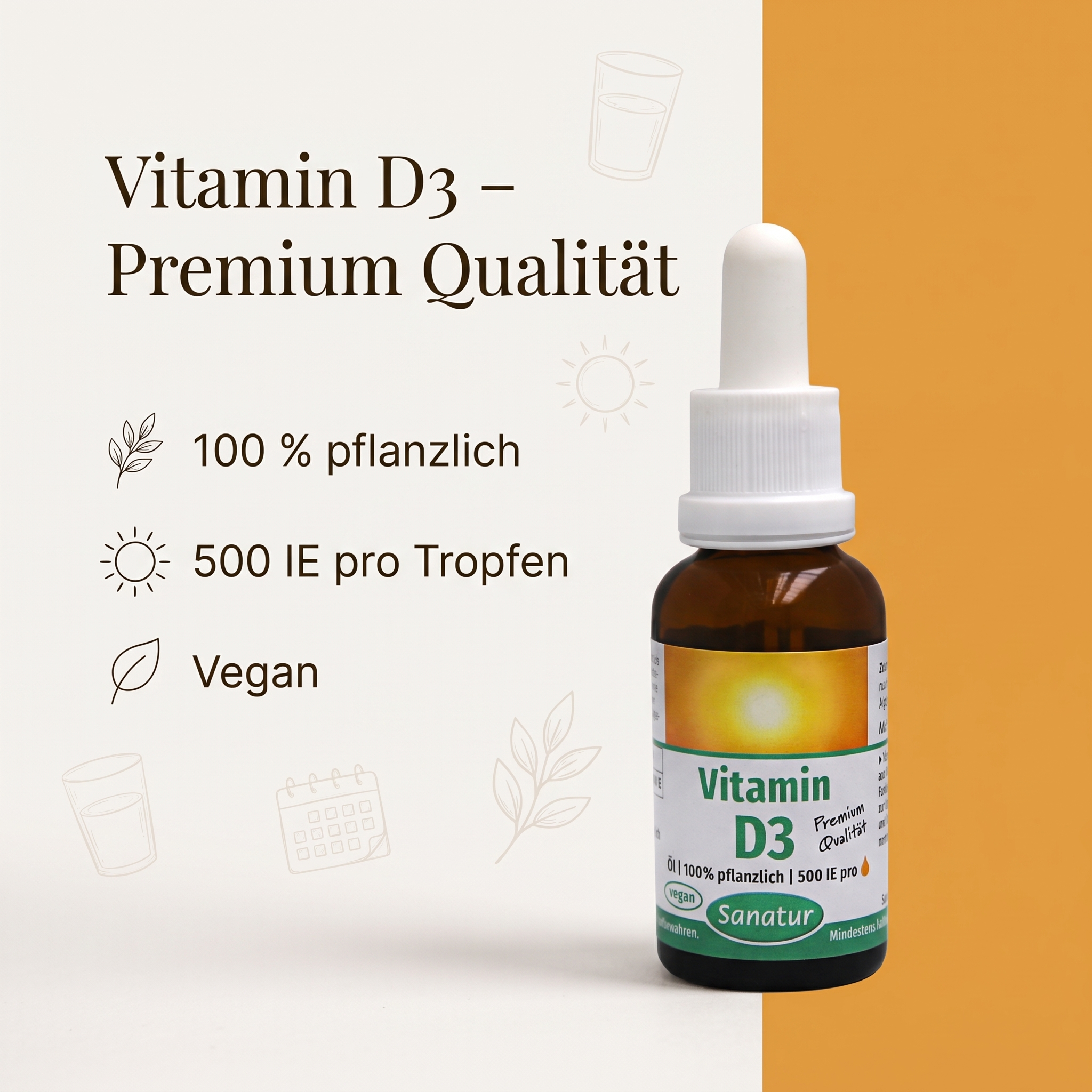 Vitamin D3 Öl 100% pflanzlich 