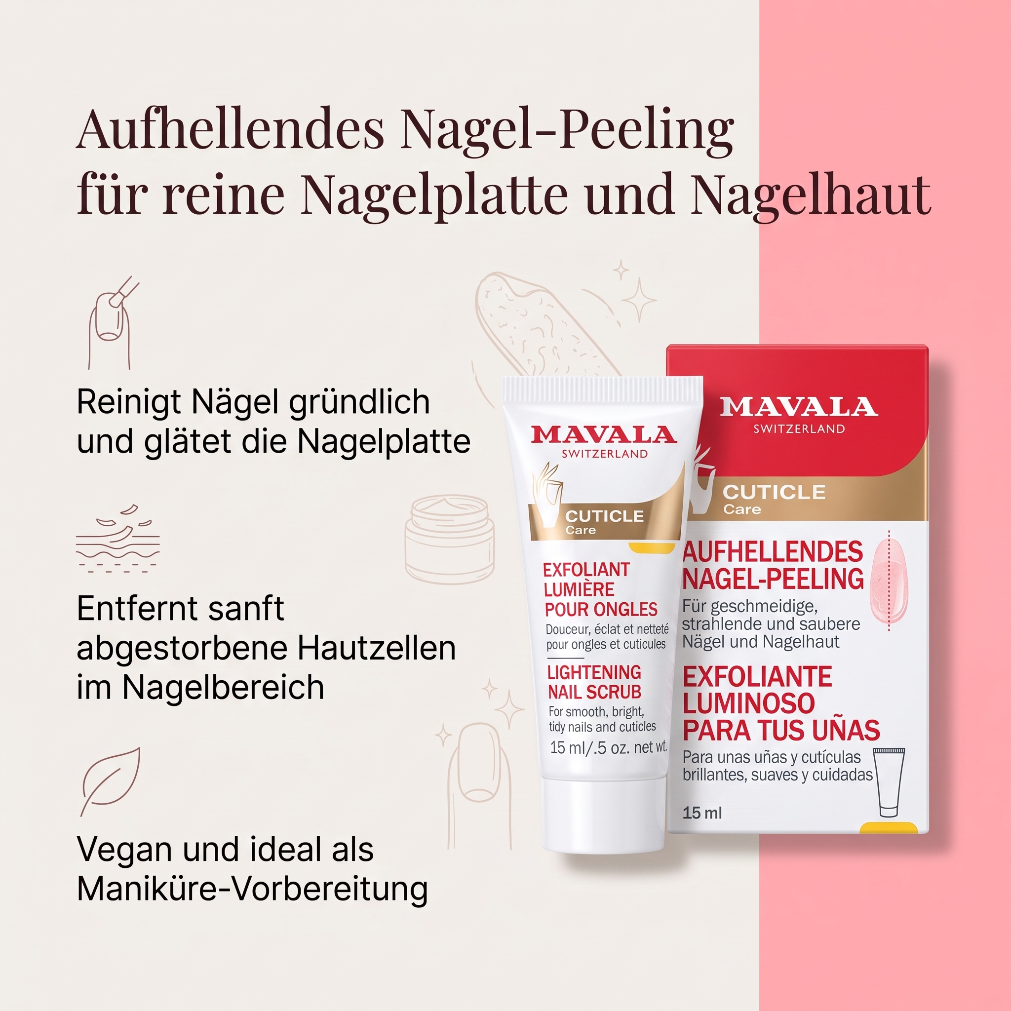 Aufhellende Nagel Peeling-Maske Aufhellende Nagel Peeling-Maske