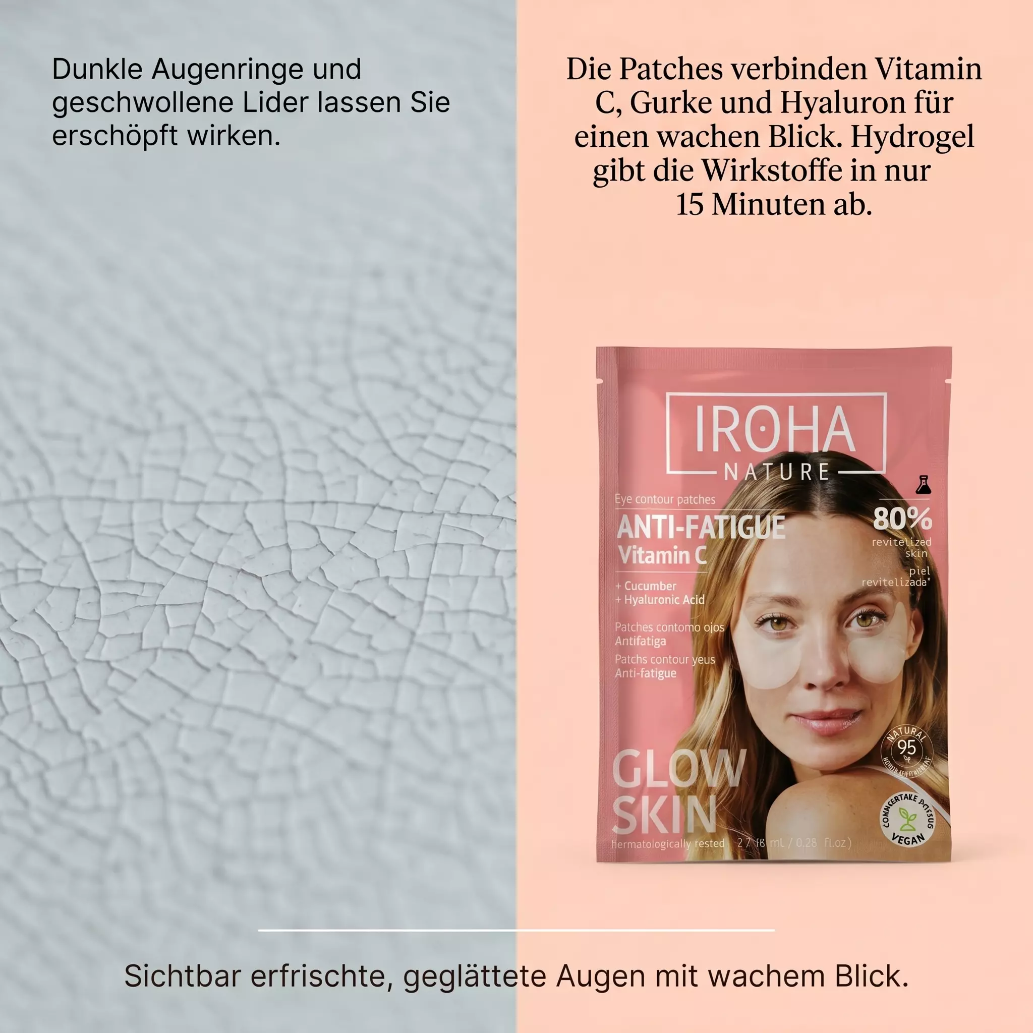 Augenpads Glow Skin Vitamin C, Gurke & Hyaluron Augenpads Glow Skin Vitamin C, Gurke & Hyaluron