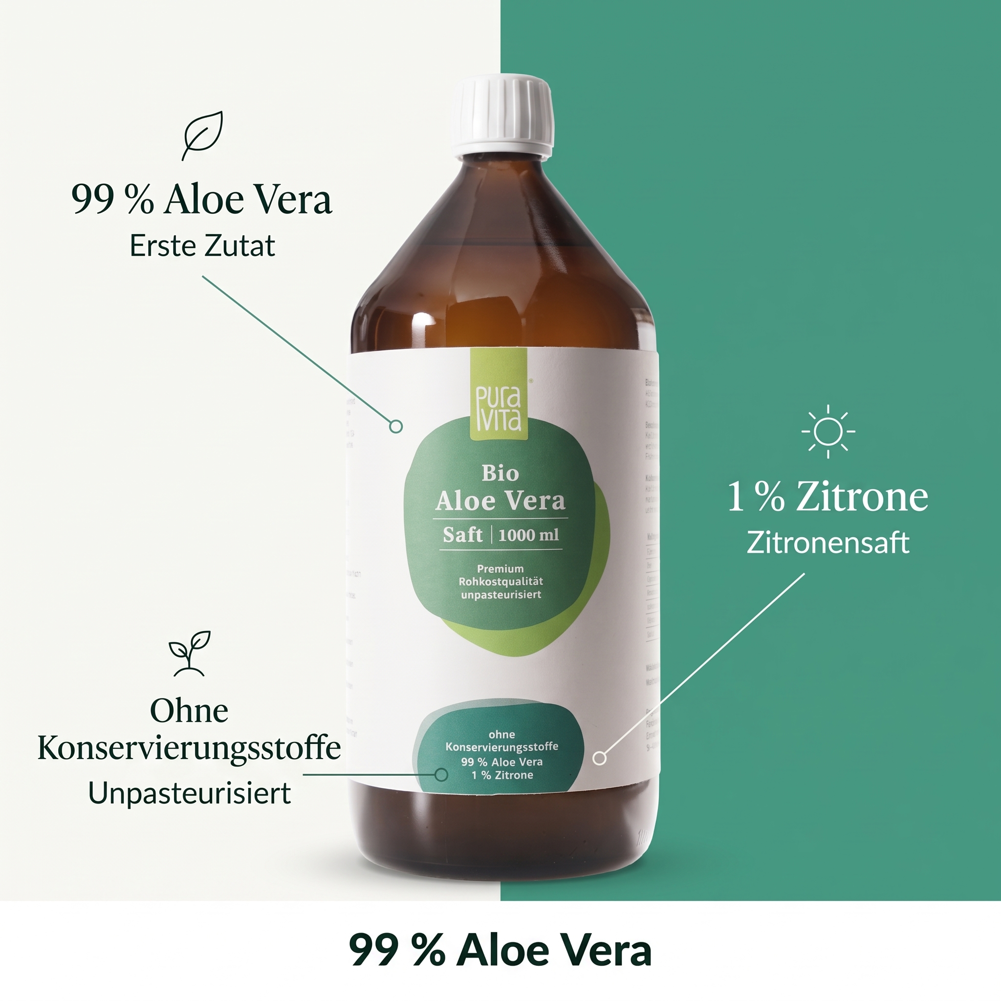 BIO Aloe Vera Saft (davor Gel Drink) 
