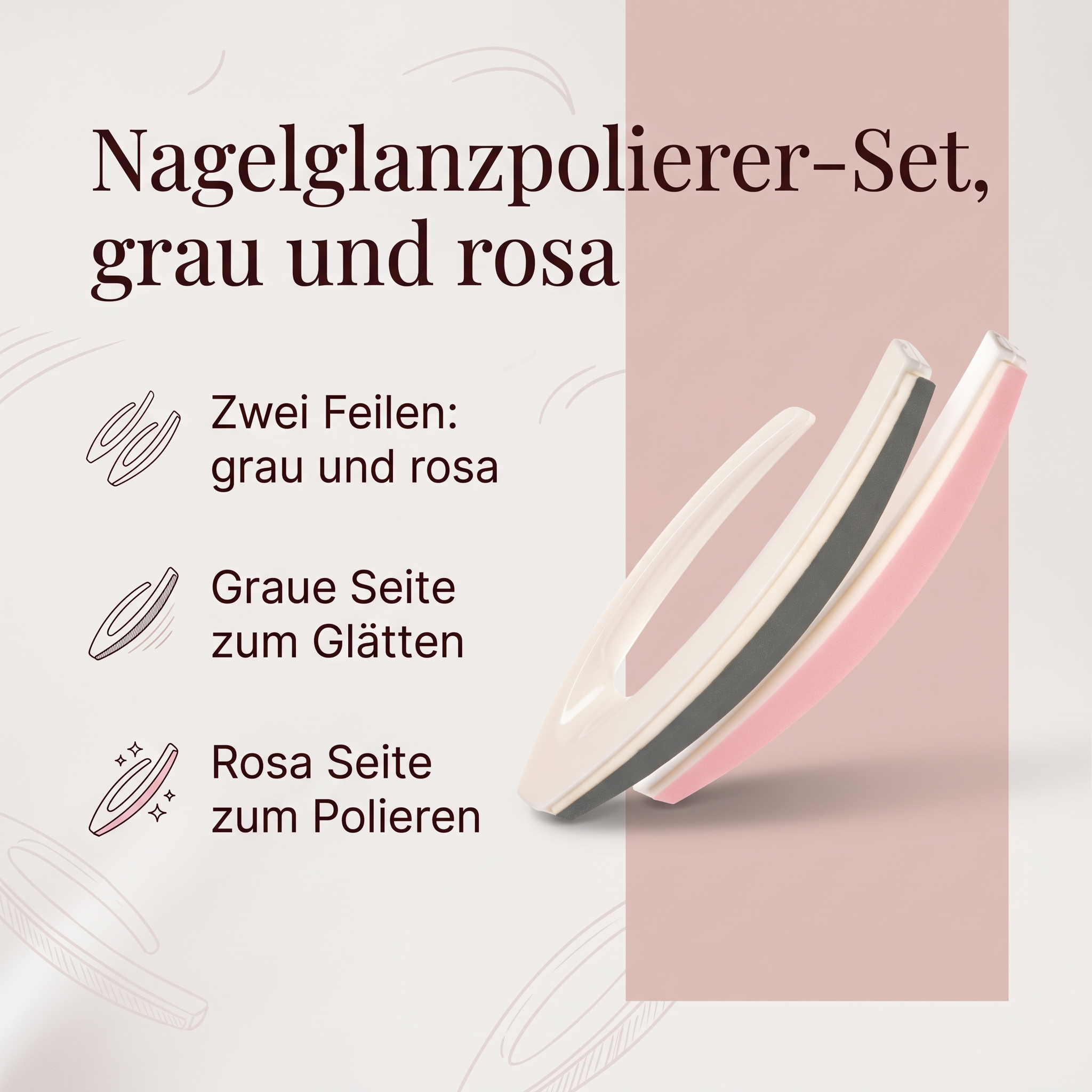 Nagelglanzpolierer-Set (Nail Buffer Kit) 