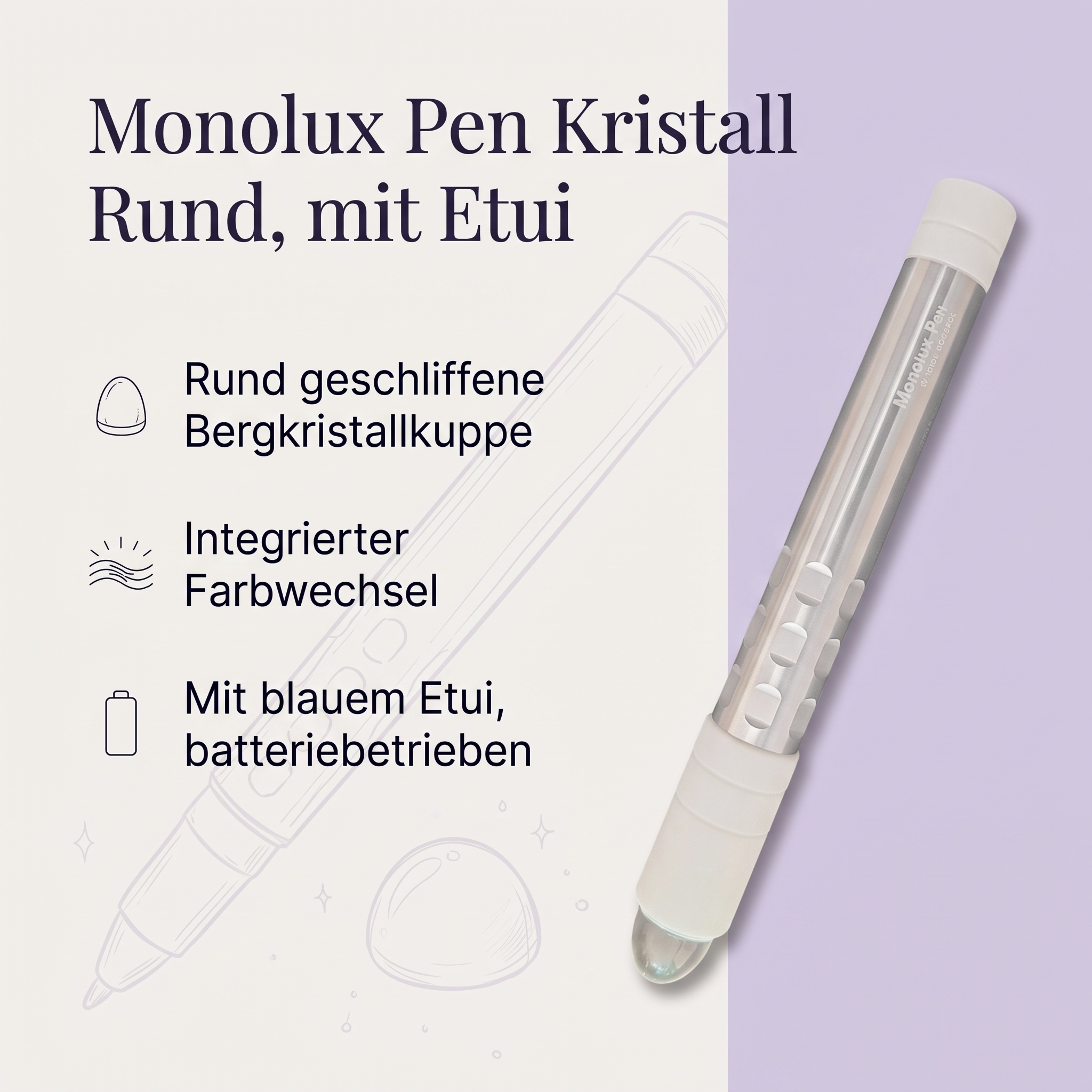 Kristall Pen Rund inkl. Etui Kristall Pen Rund inkl. Etui