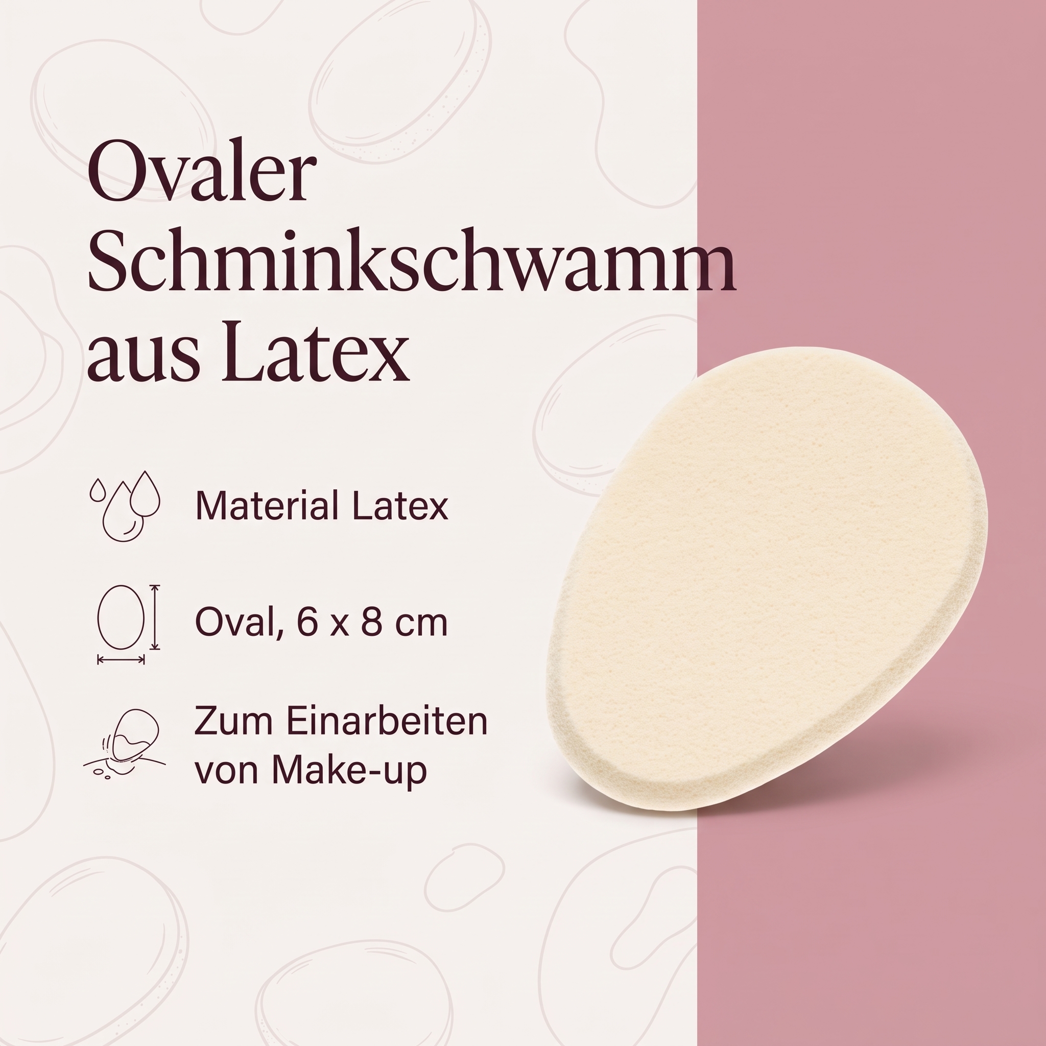 Latex-Schminkschwamm oval Latex-Schminkschwamm oval