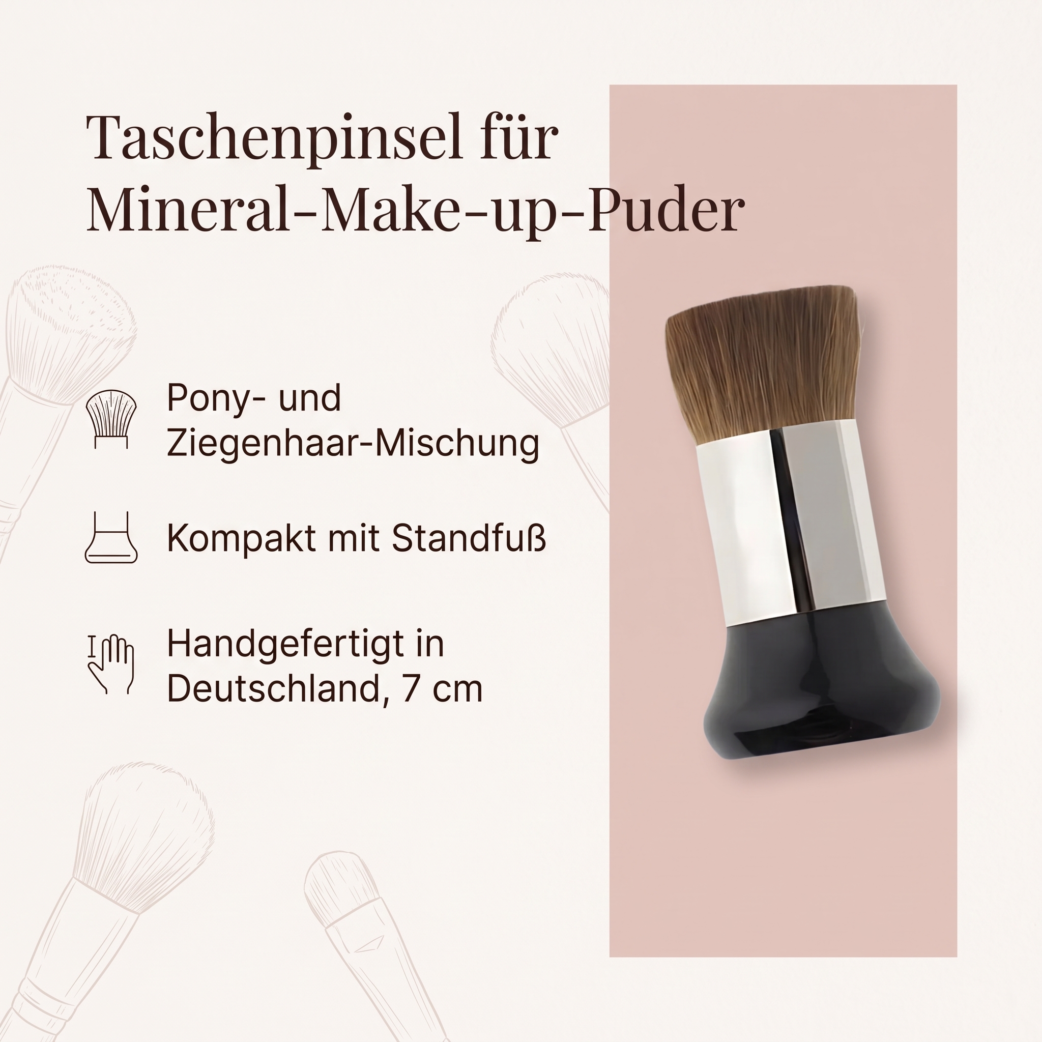 Taschenpinsel für Mineral Make-up-Puder