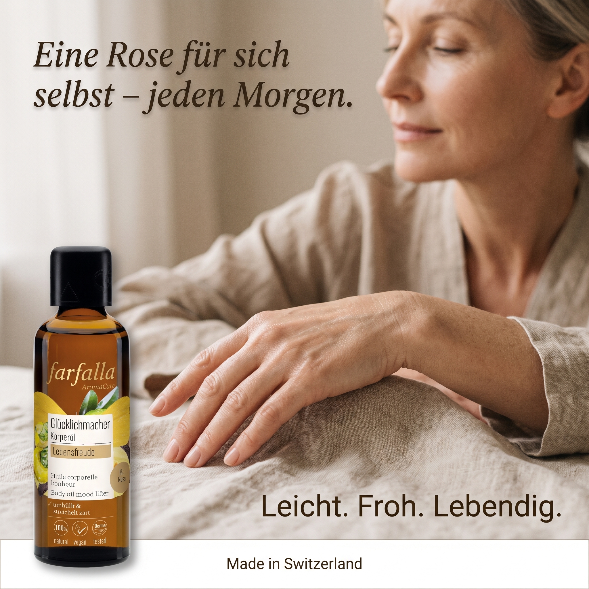 Lebensfreude Rose Glücklichmacher Körperöl
