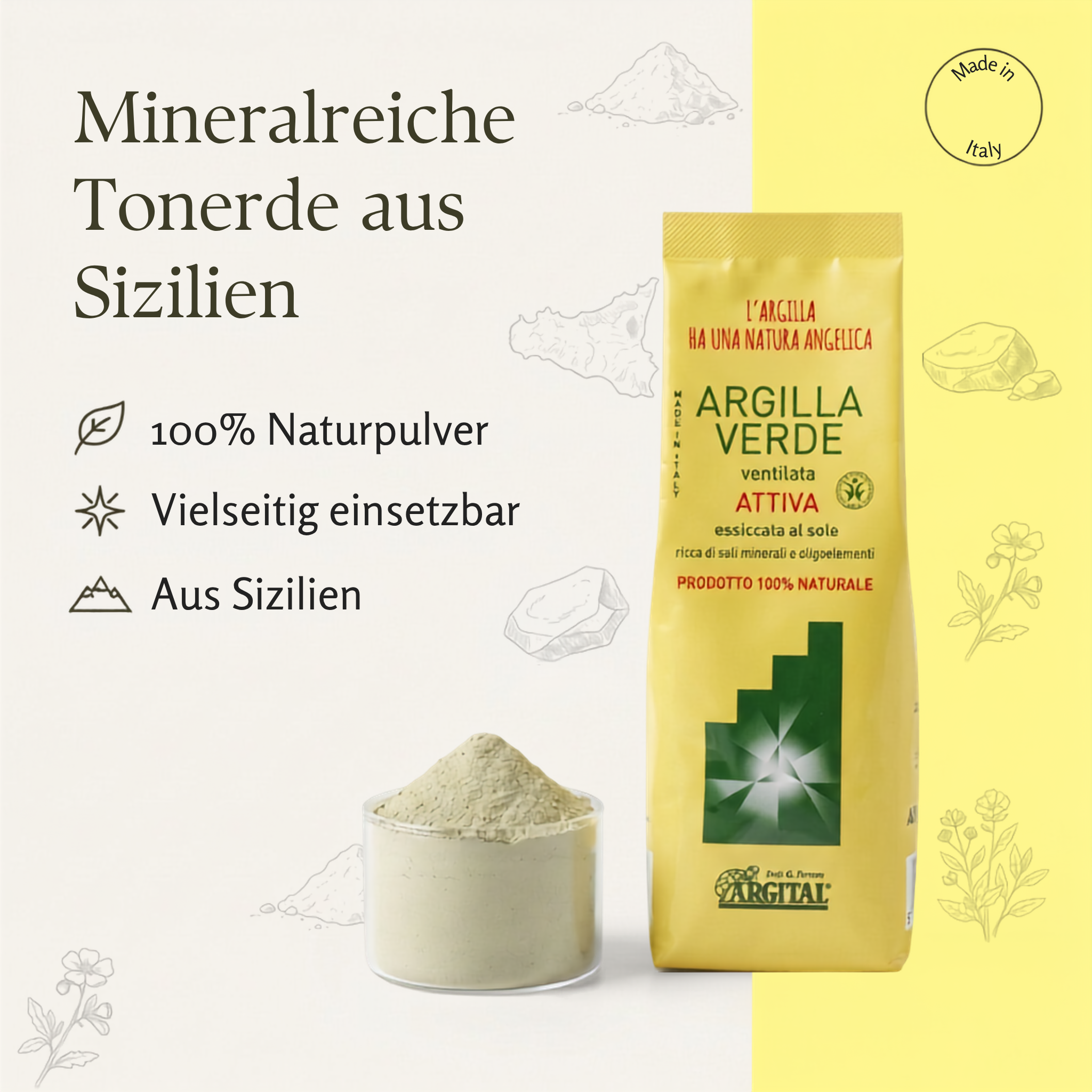 Grüne ventilierte Tonerde Grüne ventilierte Tonerde