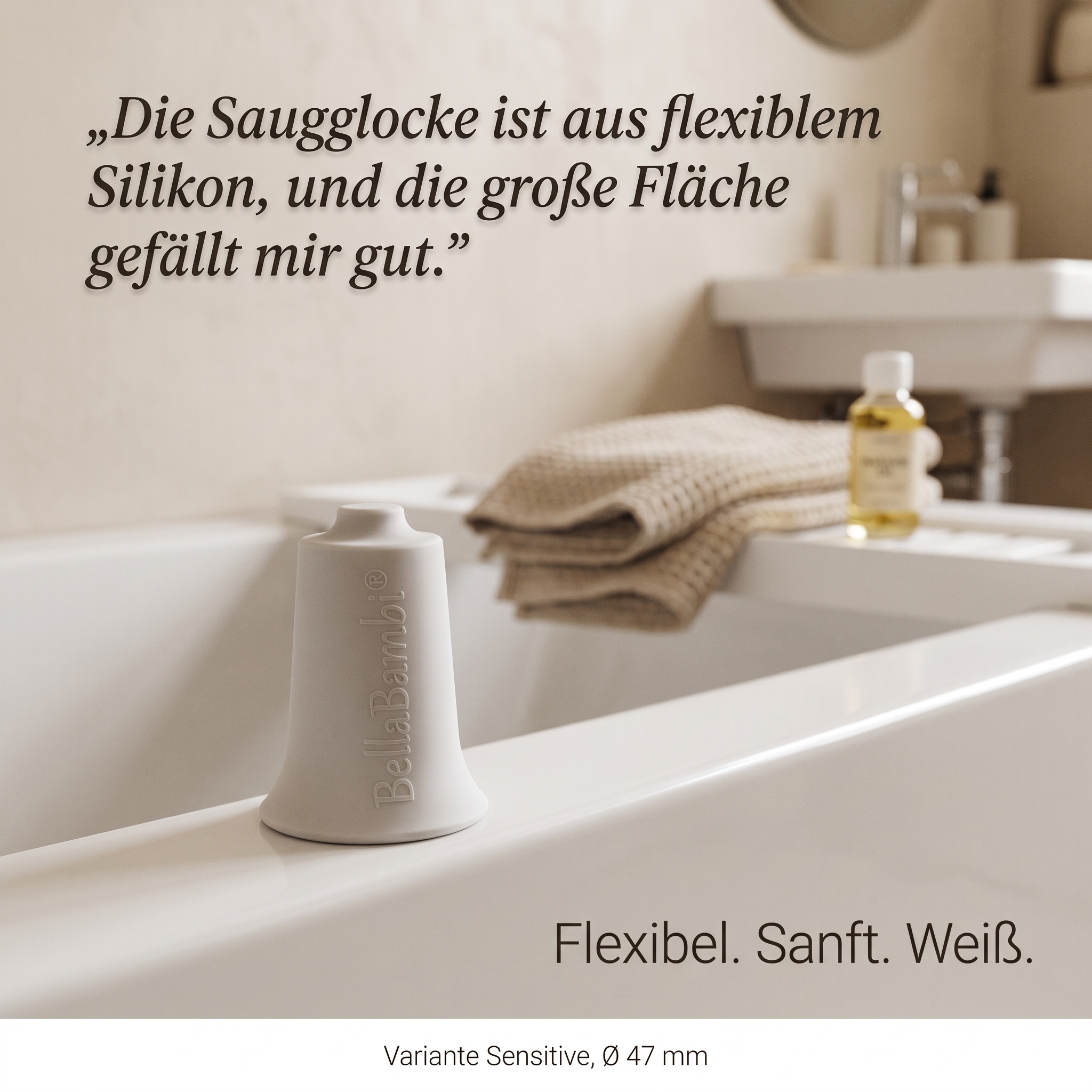 Bellabambi maxi SENSITIVE/weiß D=47mm+ Bellabambi maxi SENSITIVE/weiß D=47mm+