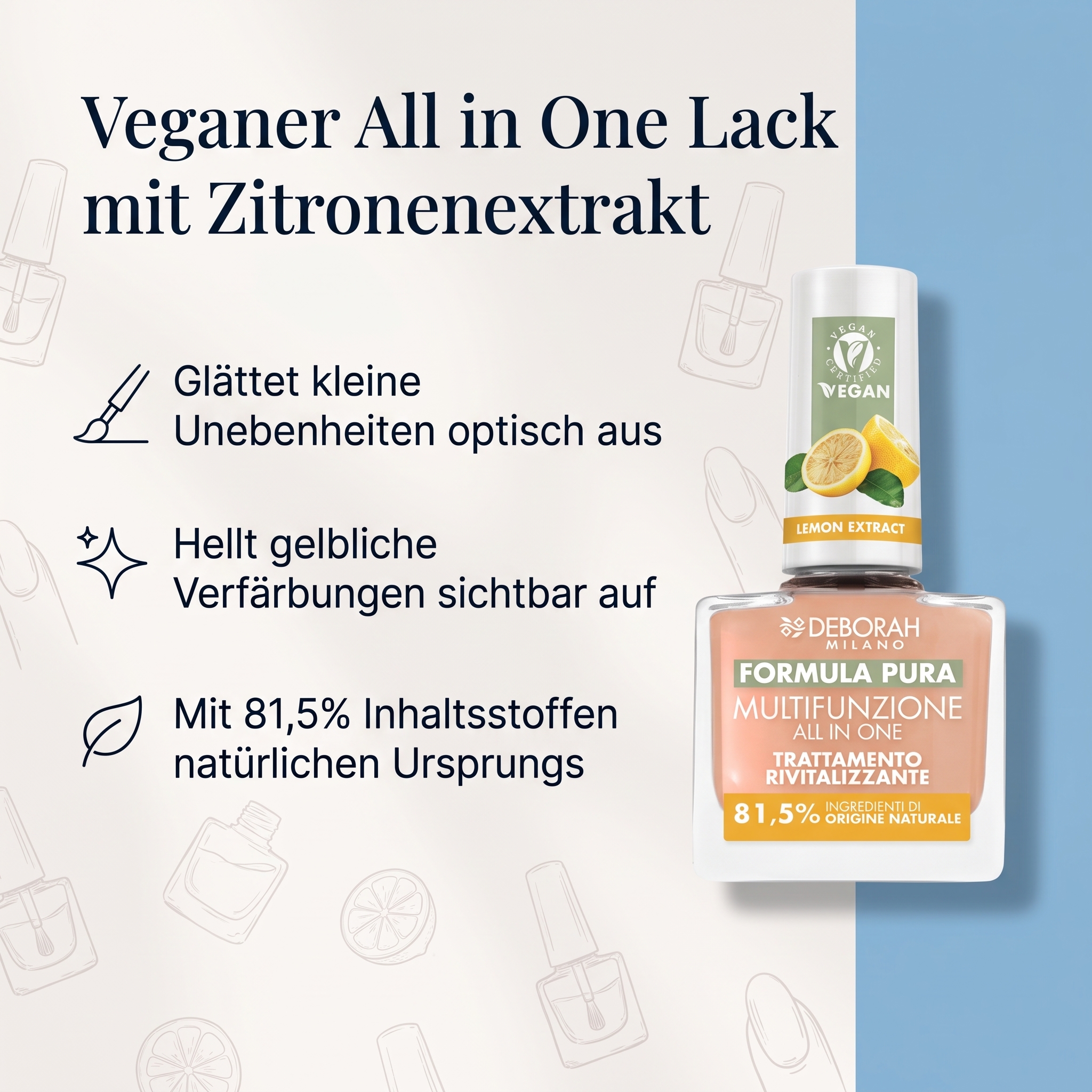 Vegan Unter- & Überlack ALL IN ONE Vegan Unter- & Überlack ALL IN ONE