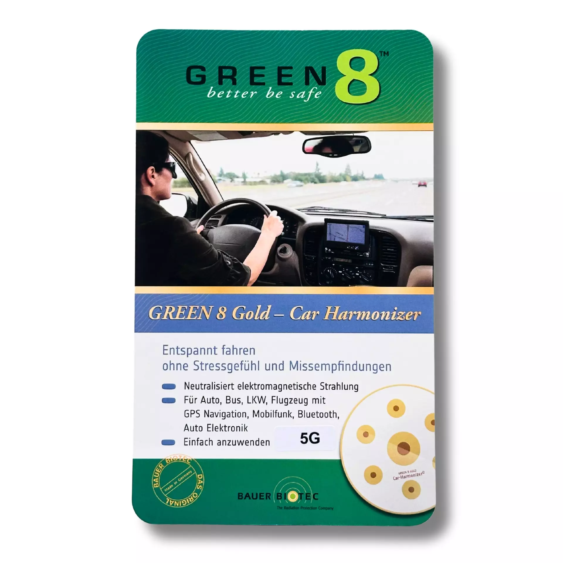 Green 8 - Car Harmonizer 5G Chip Ø 88mm