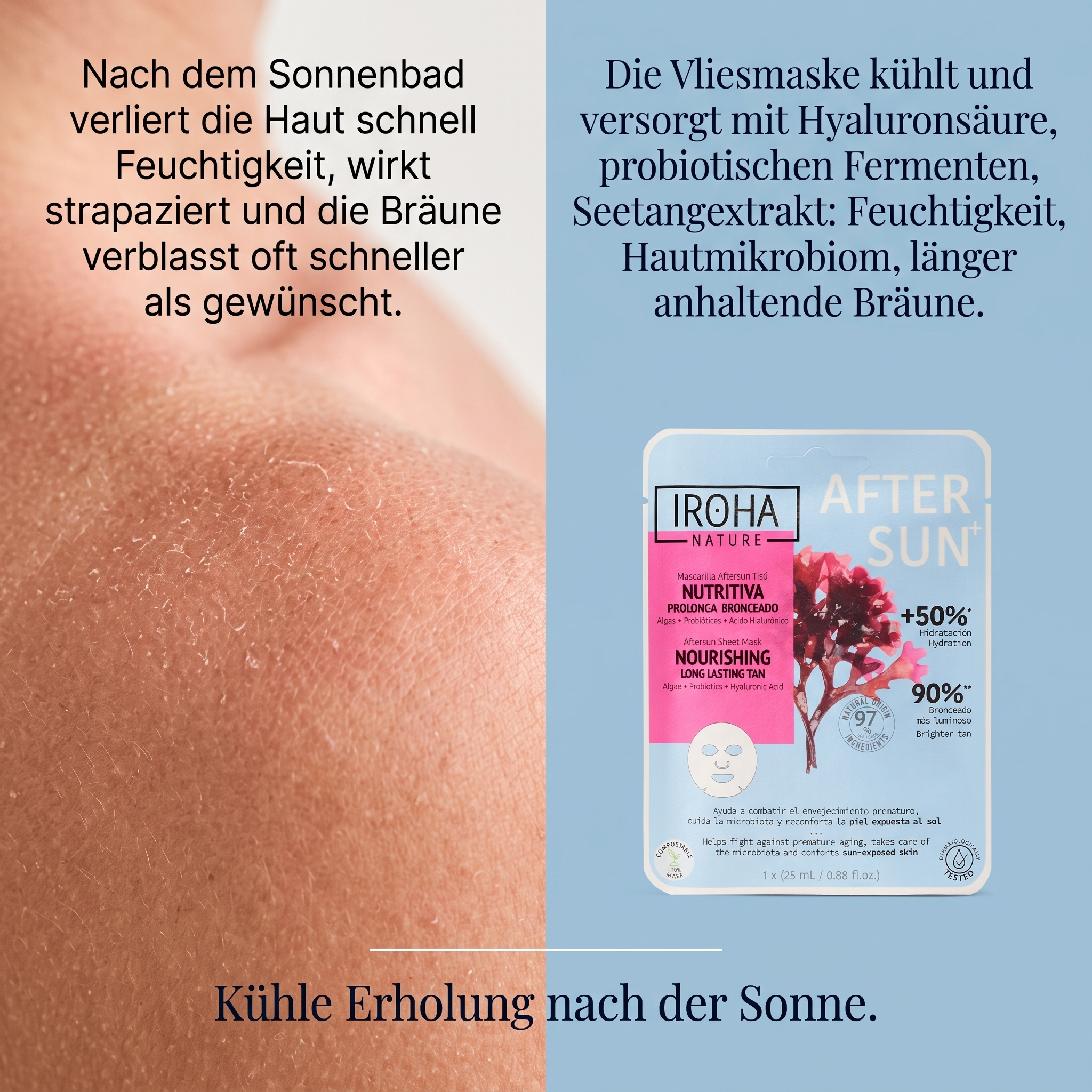IROHA Vliesmaske After Sun Nourishing
