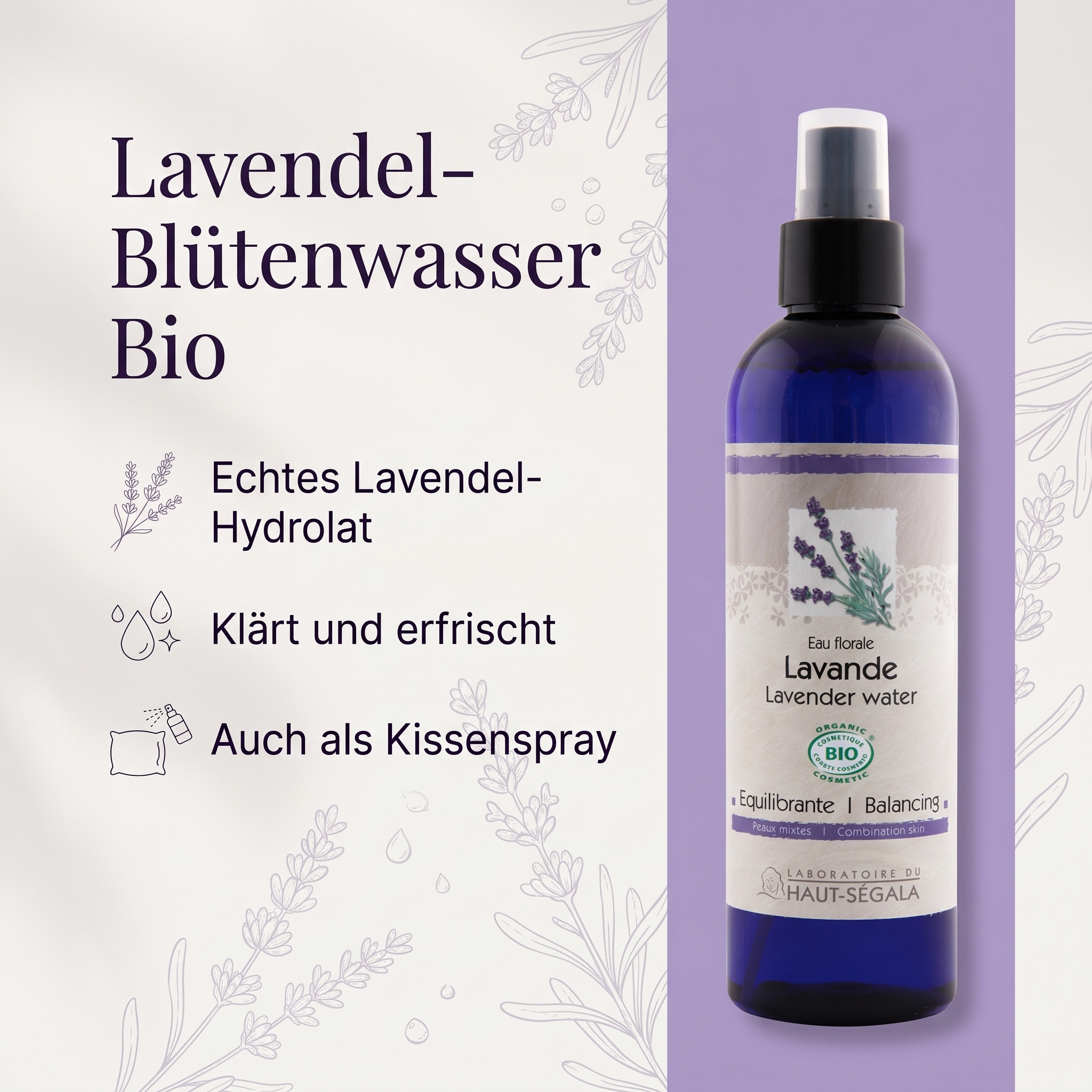 Lavendel-Blütenwasser bio