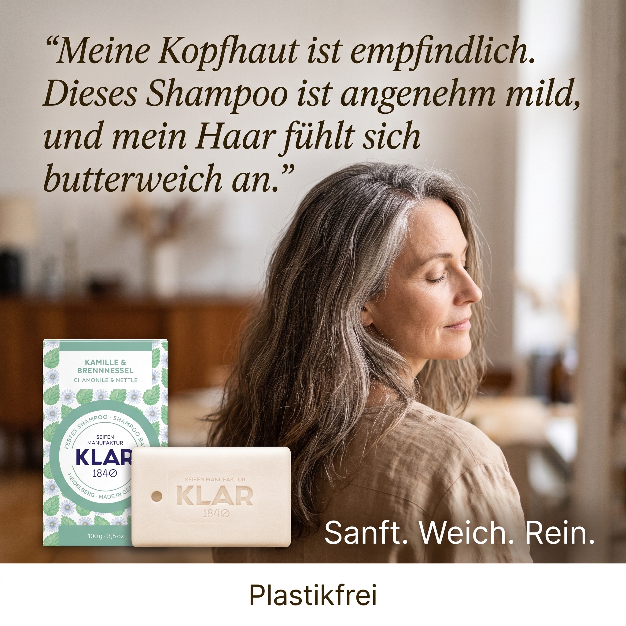 Klar´s festes Shampoo Kamille & Brennessel Klar´s festes Shampoo Kamille & Brennessel