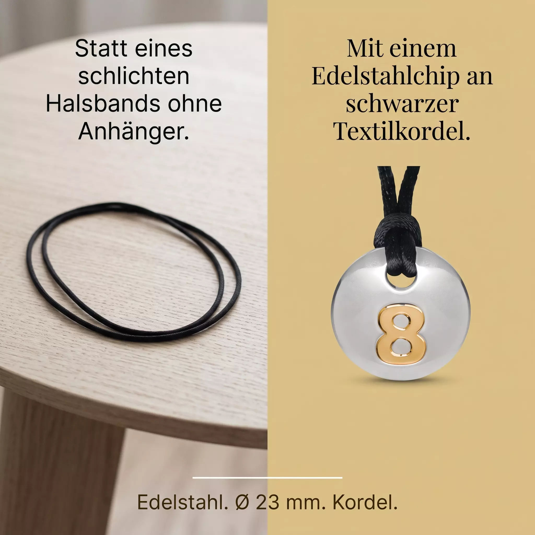 Green 8 Body Harmonizer Premium 5G Edelstahlchip Ø 23mm