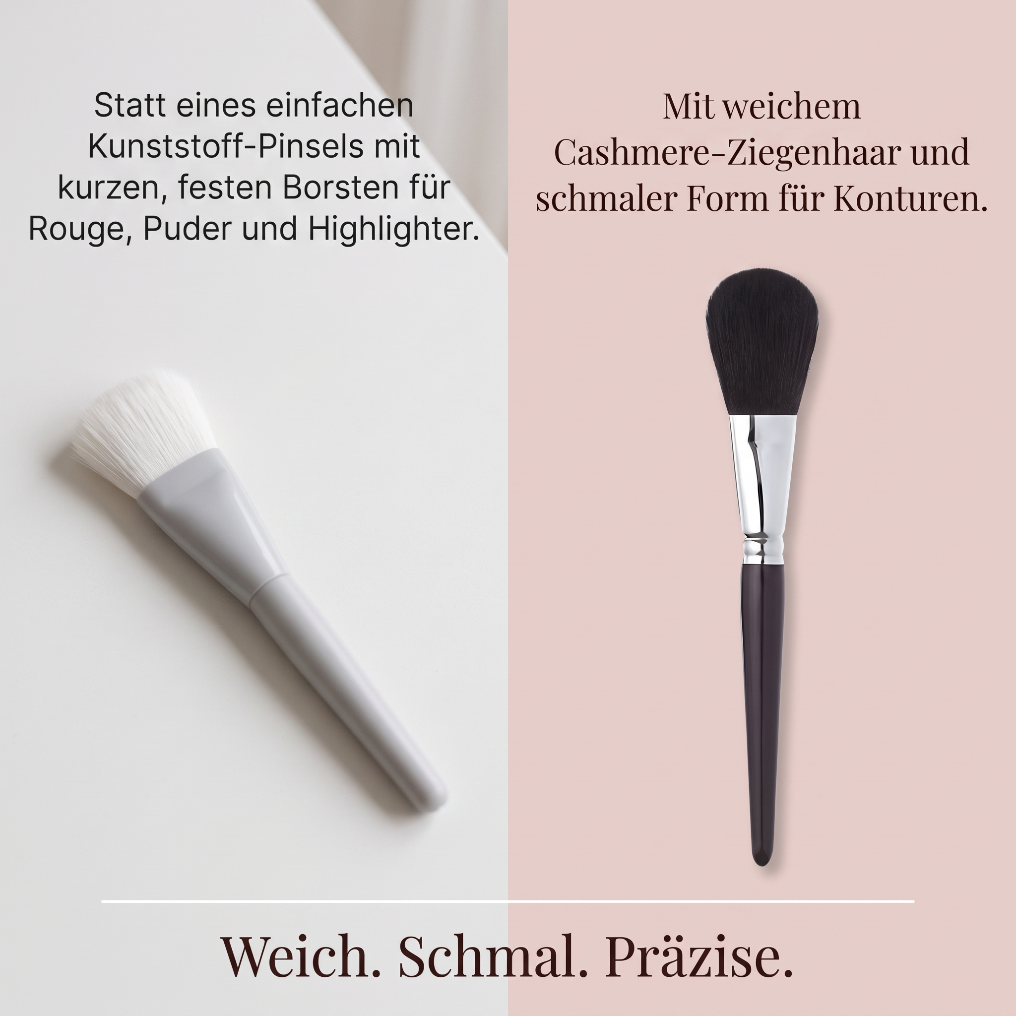 Puder-/Rougepinsel schmal aus Cashmere-Ziegenhaar Puder-/Rougepinsel schmal aus Cashmere-Ziegenhaar