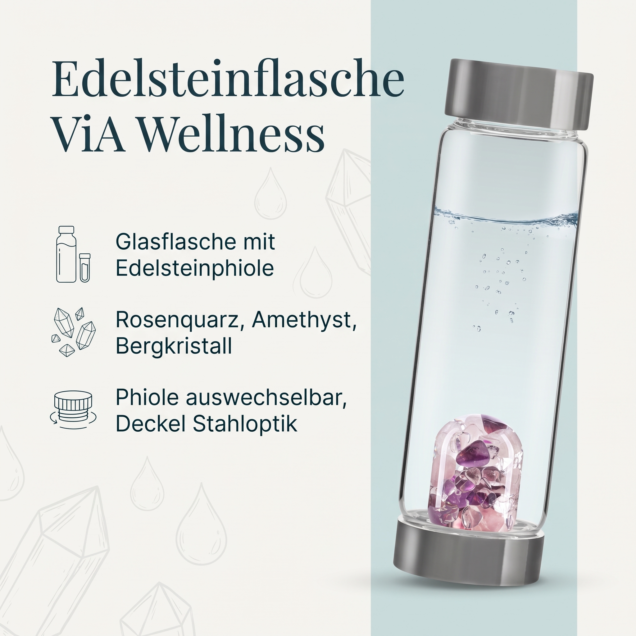 Edelsteinflasche ViA Wellness