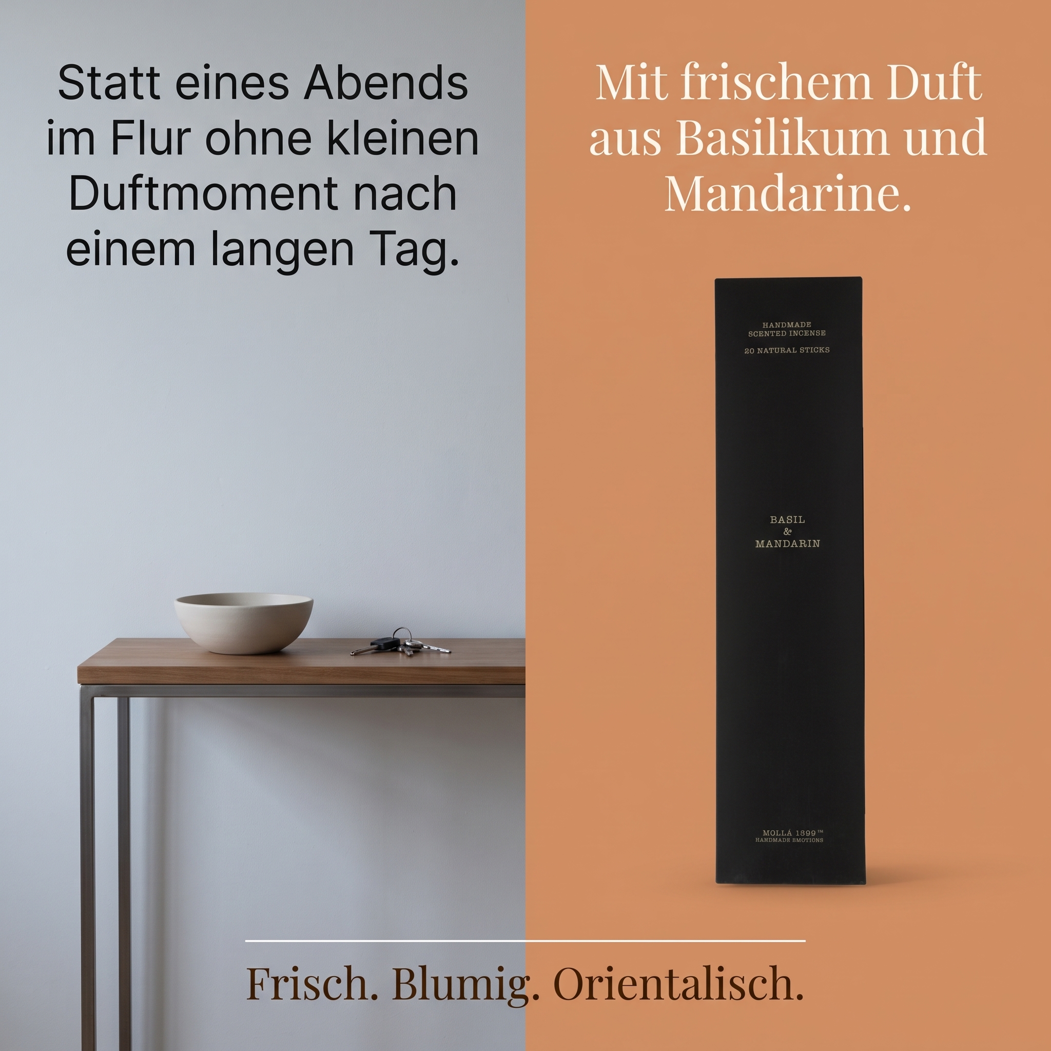 Räucherstäbchen Basilikum & Mandarine