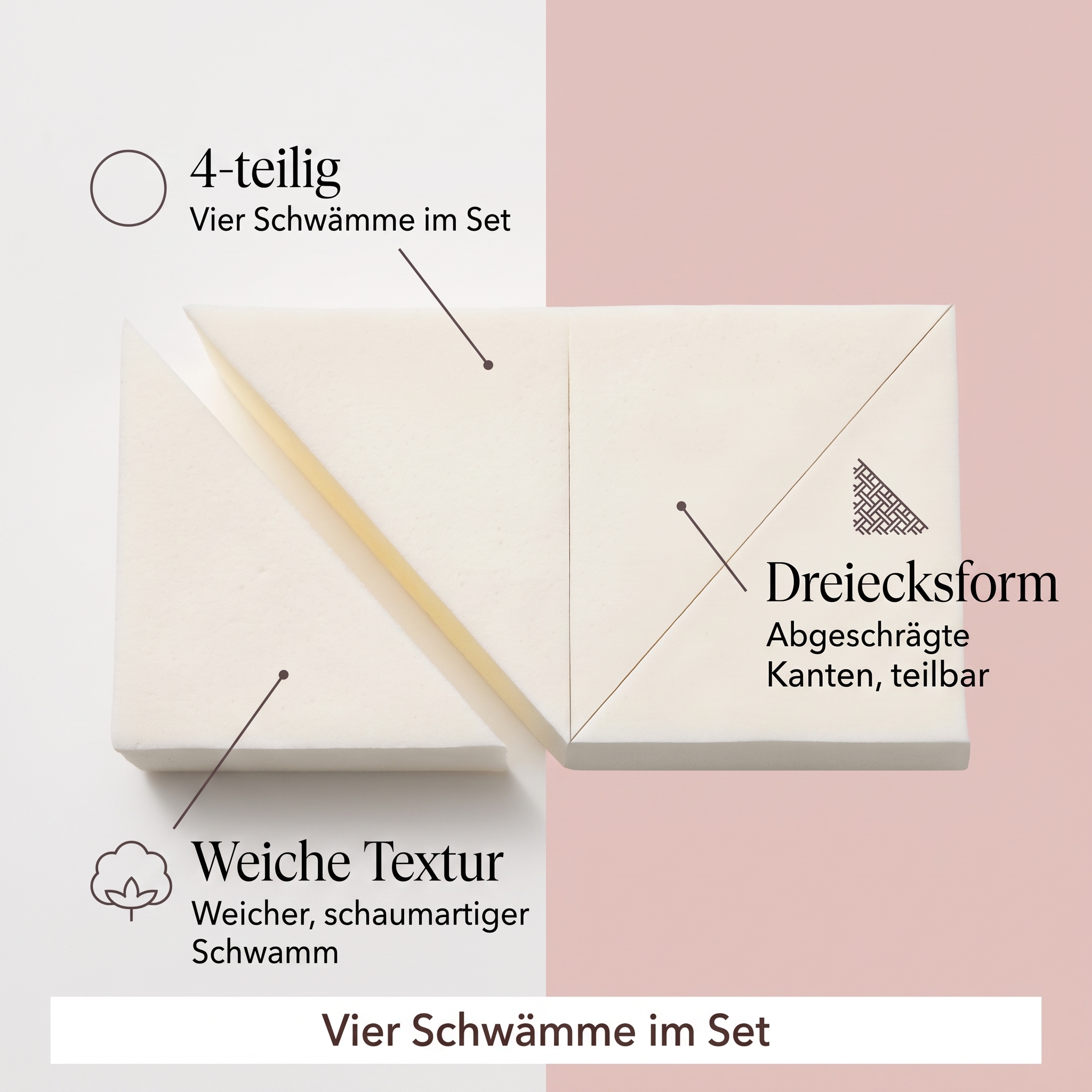 Make-Up Schminkschwamm 4-teilig Make-Up Schminkschwamm 4-teilig