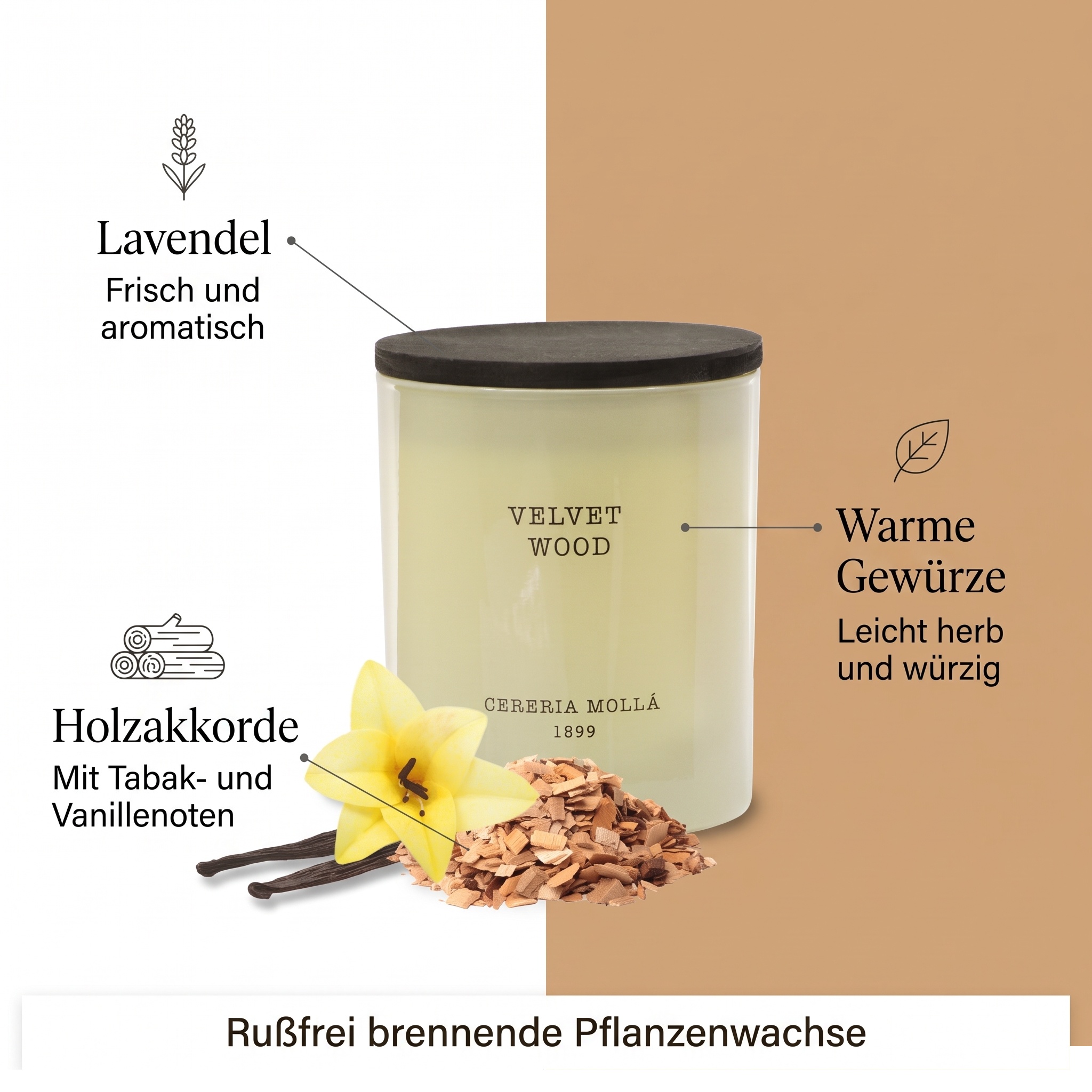 Duftkerze Velvet Wood