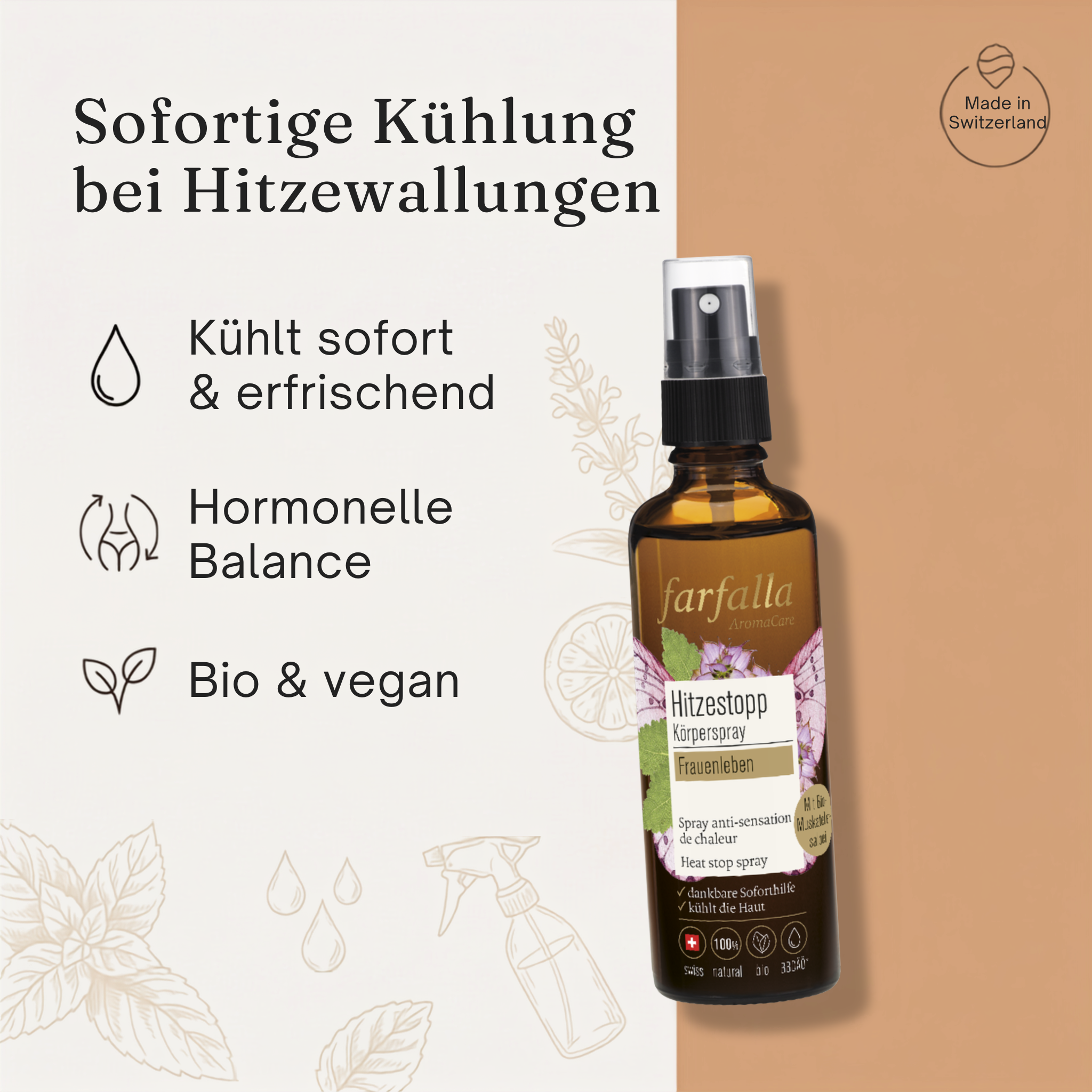 Frauenleben Muskatellersalbei Hitzestopp Spray Frauenleben Muskatellersalbei Hitzestopp Spray
