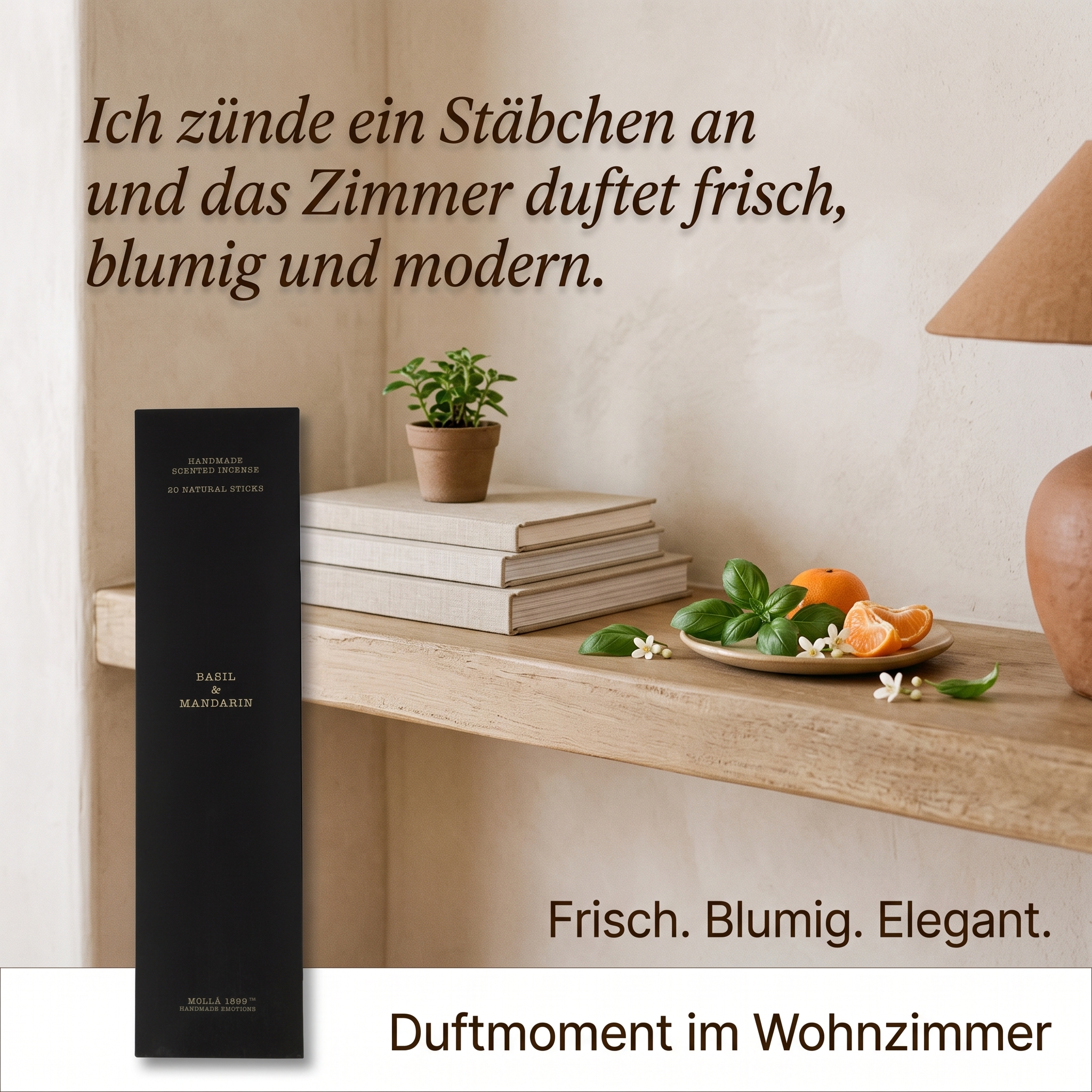 Räucherstäbchen Basilikum & Mandarine