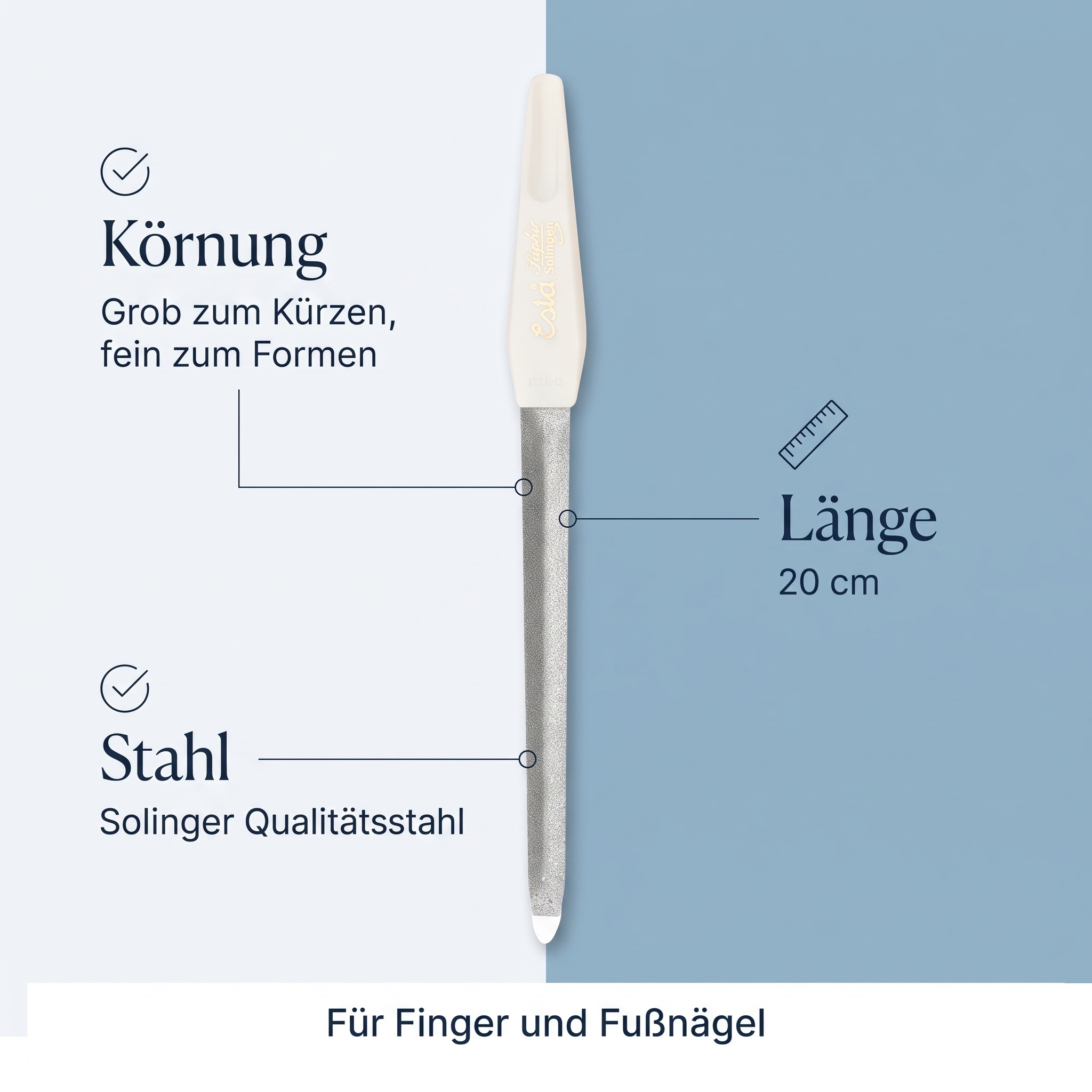 Saphir Formnagelfeile - Hohlfeile - 20cm rund Saphir Formnagelfeile - Hohlfeile - 20cm rund