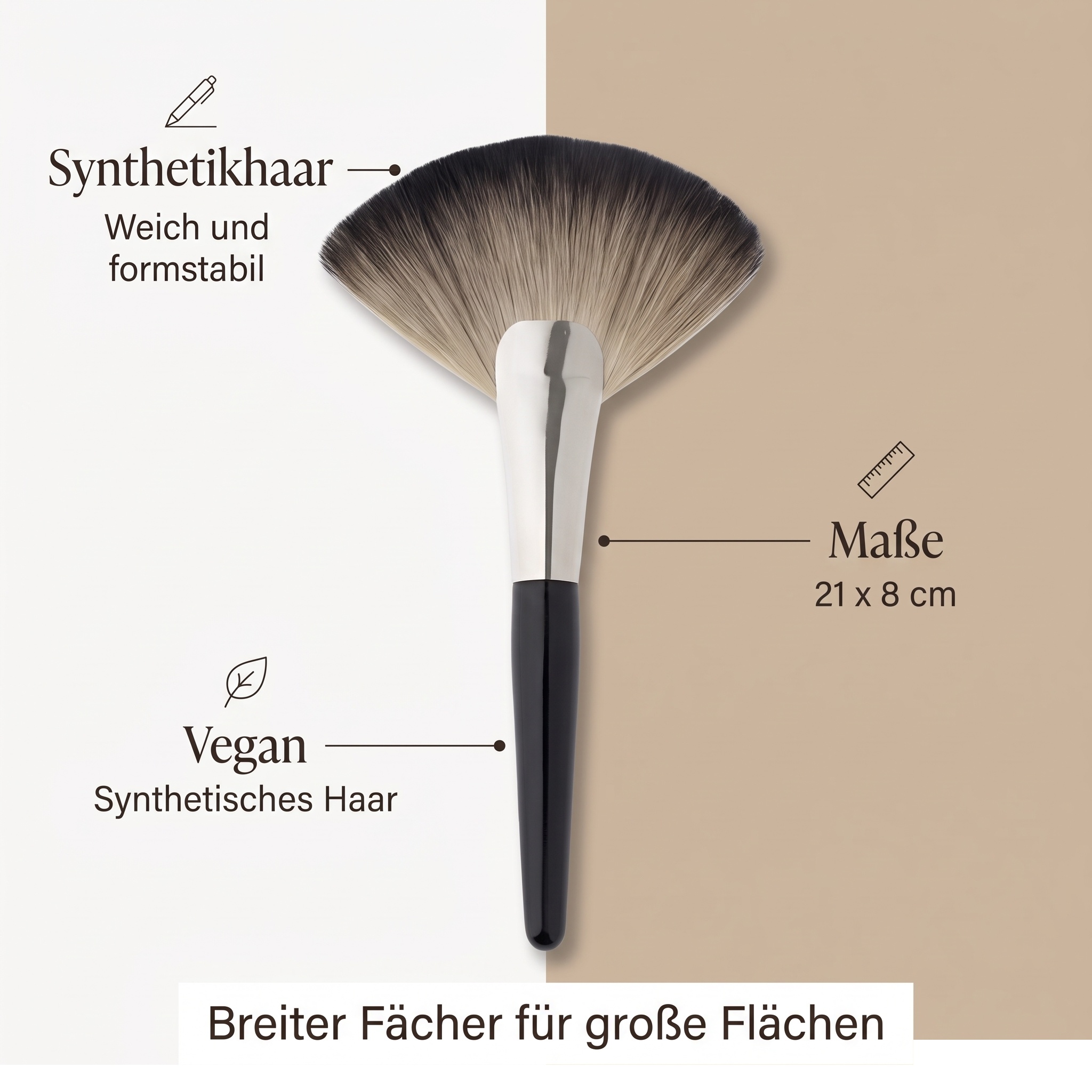 Rouge-/Wellness-Fächerpinsel groß Rouge-/Wellness-Fächerpinsel groß