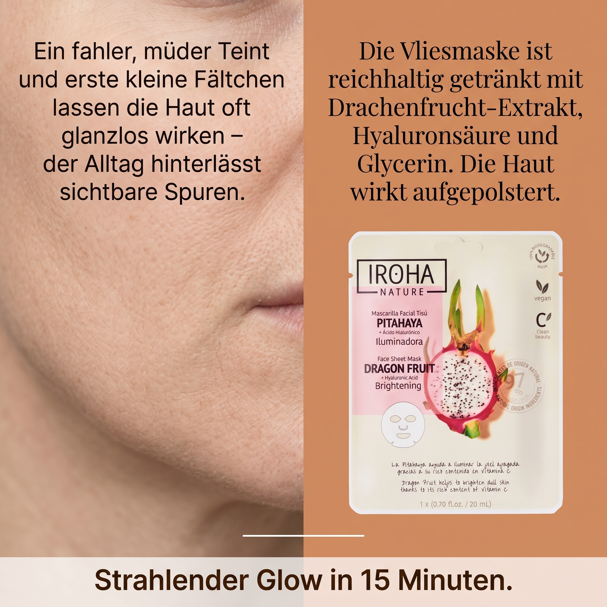 Vliesmaske Brightening Dragon Fruit